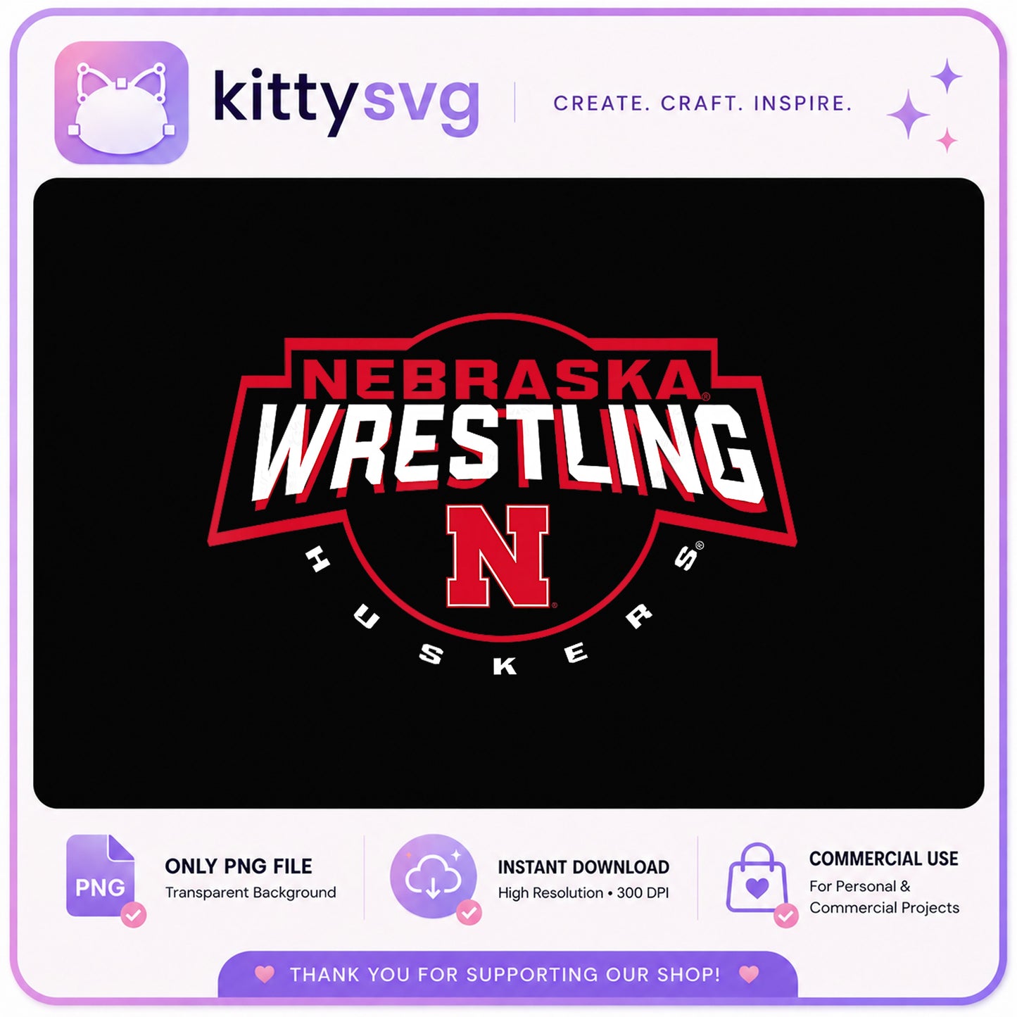 Nebraska Huskers Wrestling PNG, Nebraska Football PNG, Huskers PNG