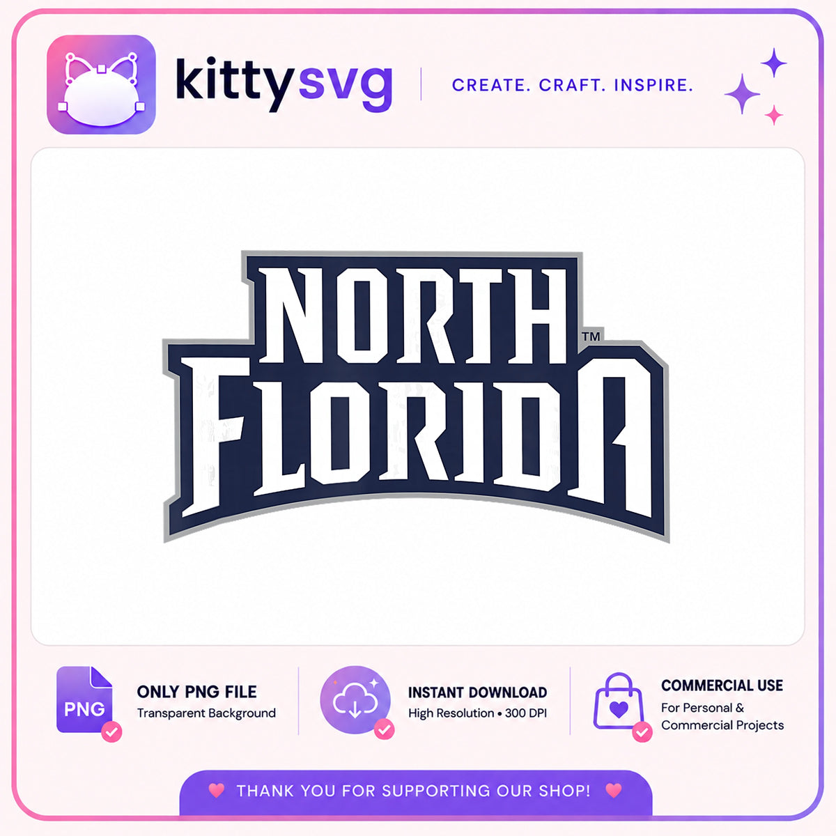 North Florida Ospreys PNG, UNF Logo PNG, College Sports PNG