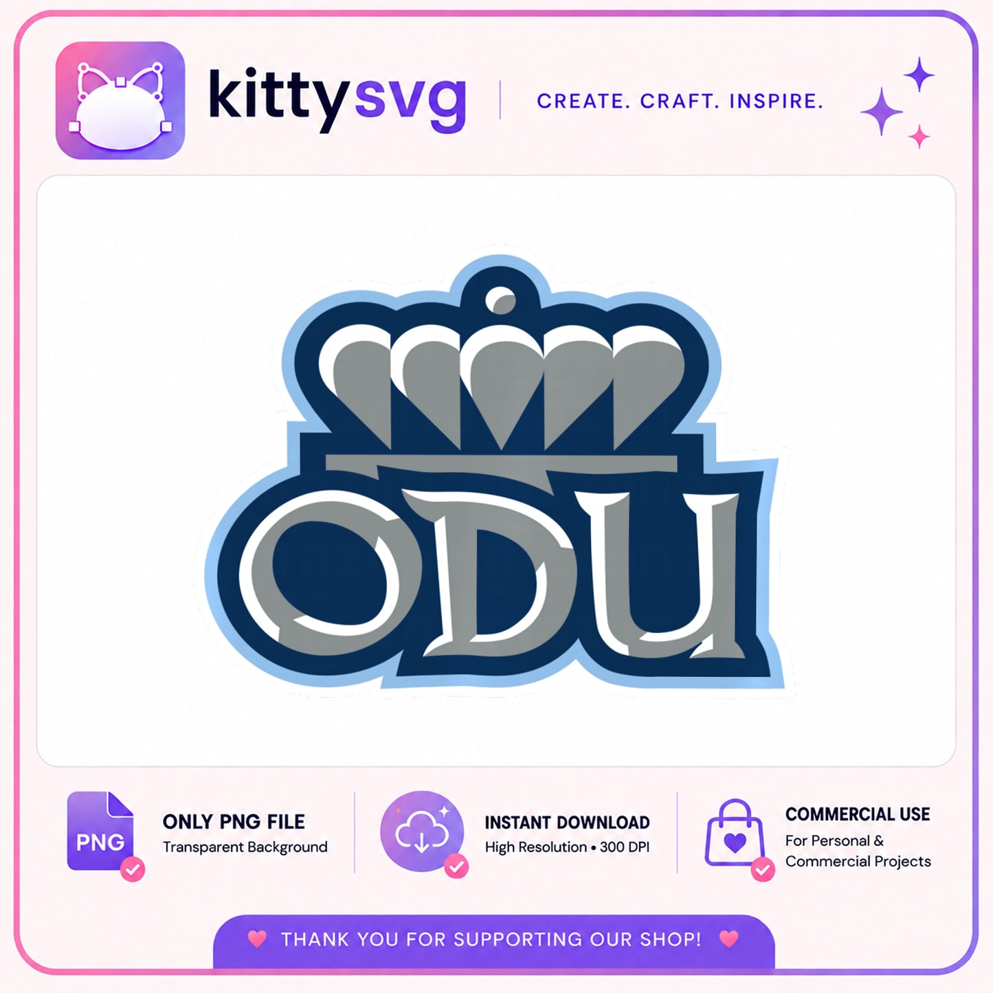 ODU Monarchs Logo Keychain PNG, Old Dominion PNG, College PNG