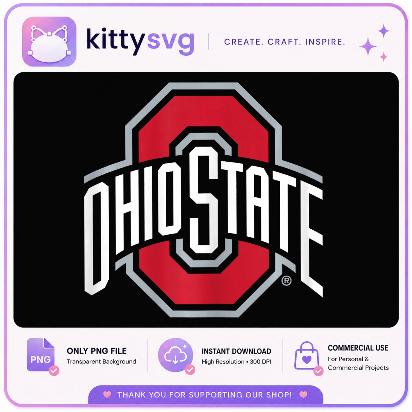 Ohio State Buckeyes Logo PNG, OSU Football PNG, Buckeyes PNG
