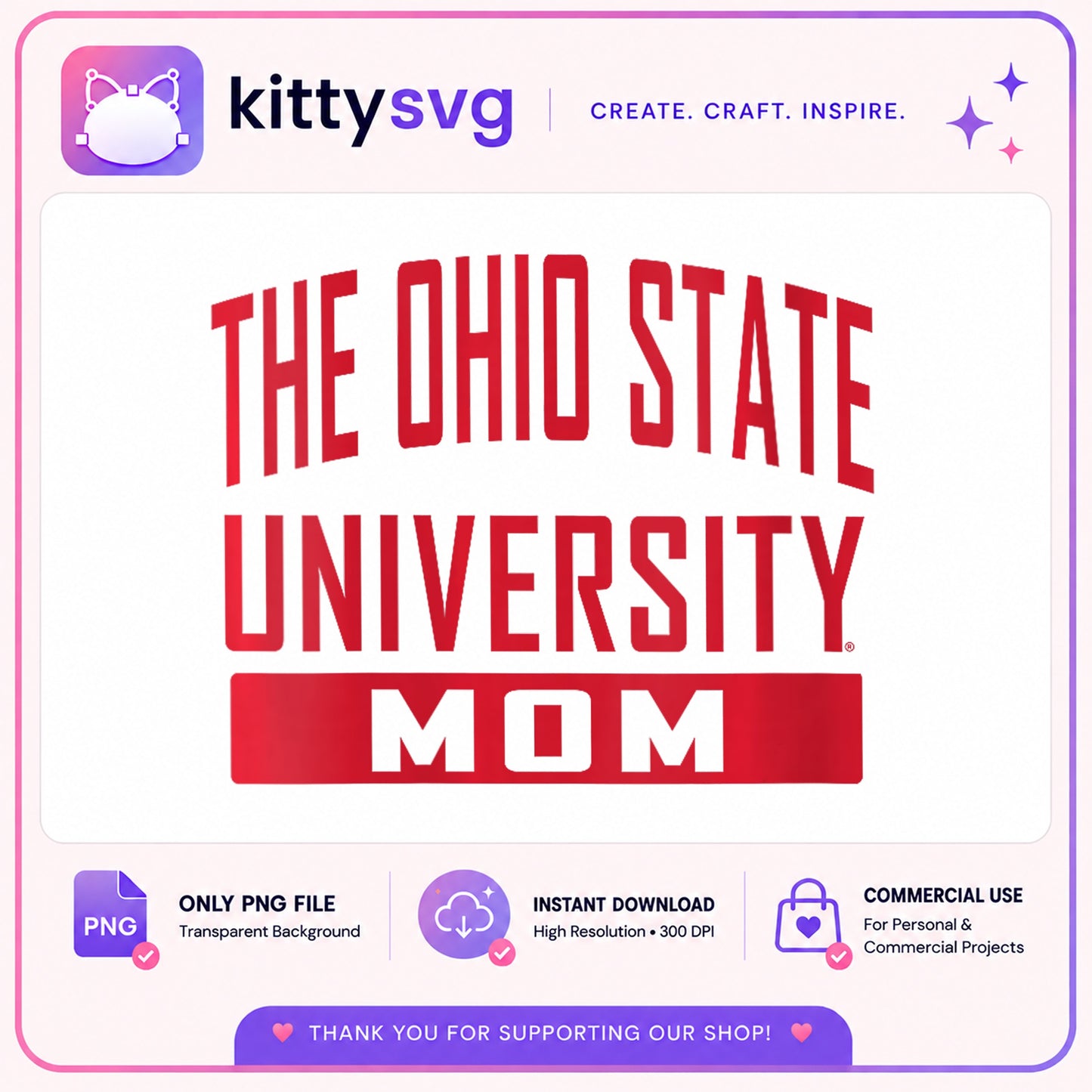 Ohio State University Mom PNG, OSU Mom Shirt, Buckeyes Mom PNG