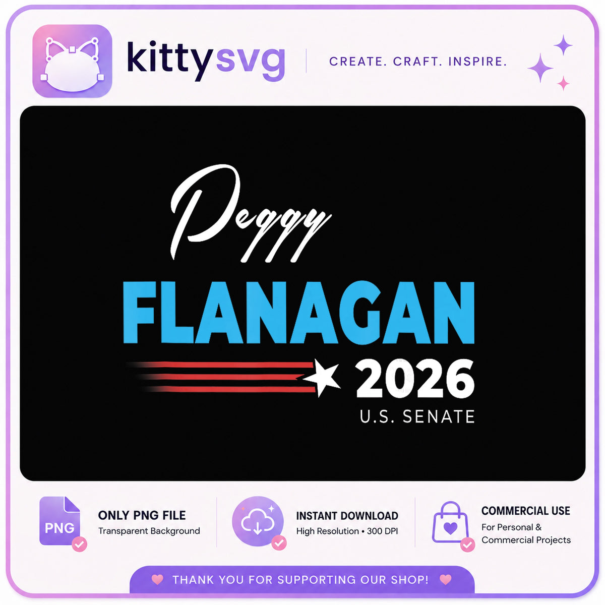 Peggy Flanagan 2026 PNG, US Senate Campaign PNG, Political PNG