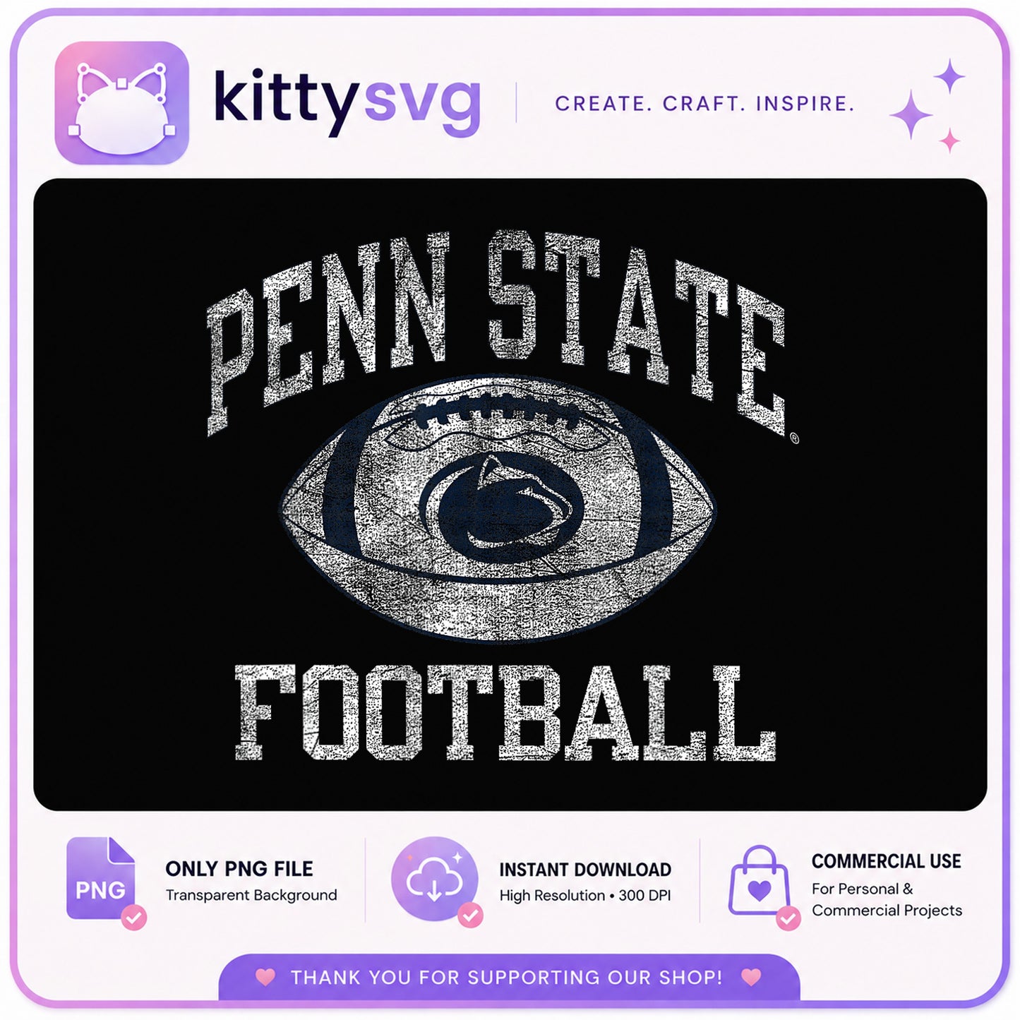 Penn State Football PNG, Nittany Lions Football PNG, College Football PNG
