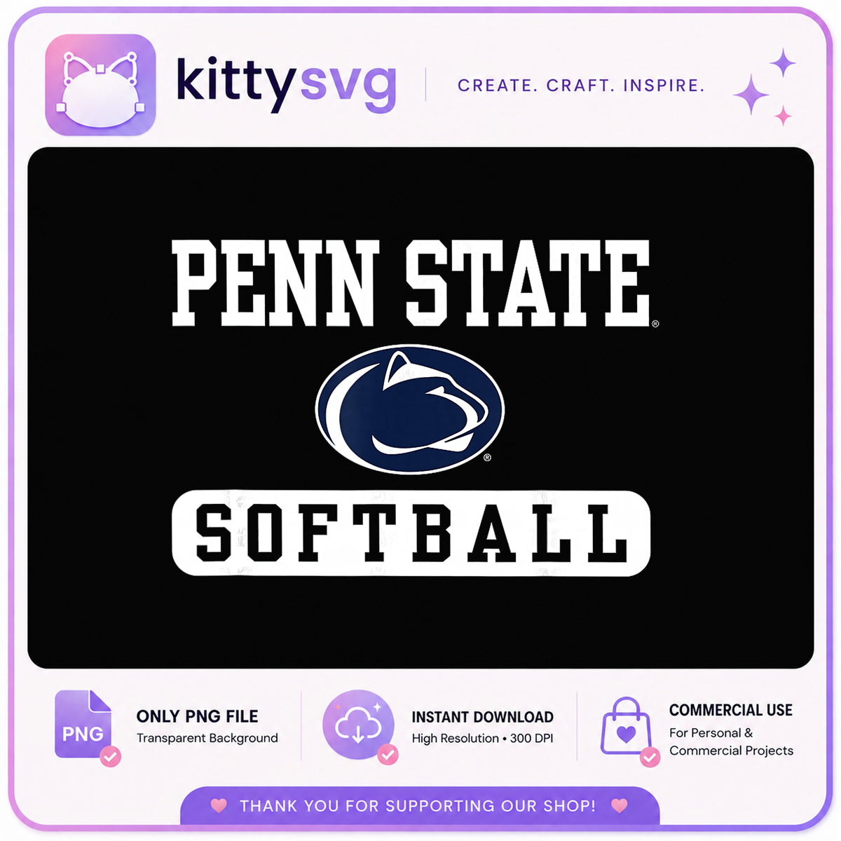 Penn State Softball PNG, Nittany Lions Logo, College Sports PNG