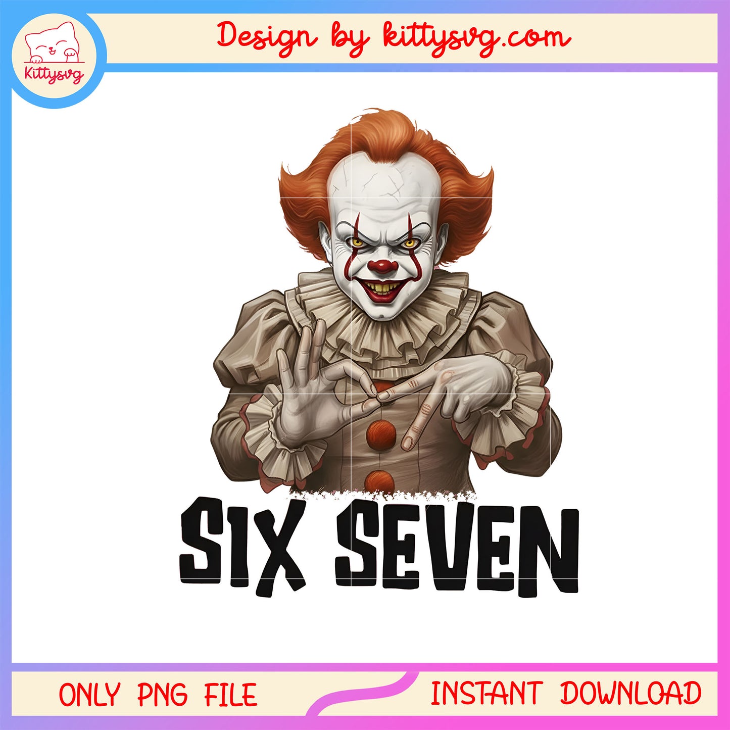 Pennywise hand six seven design png, pennywise it movie png