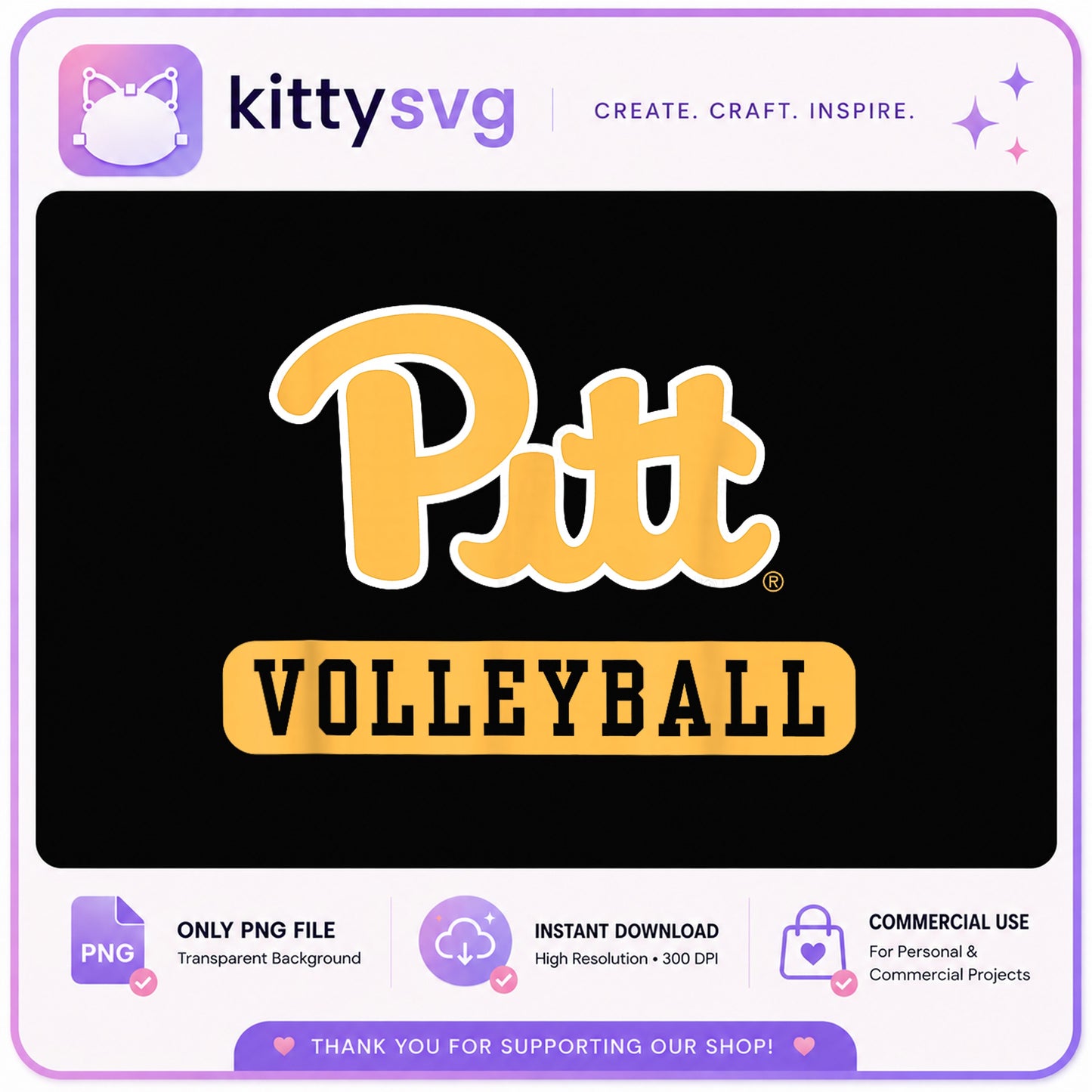 Pitt Volleyball PNG, Pittsburgh Panthers Volleyball, College PNG