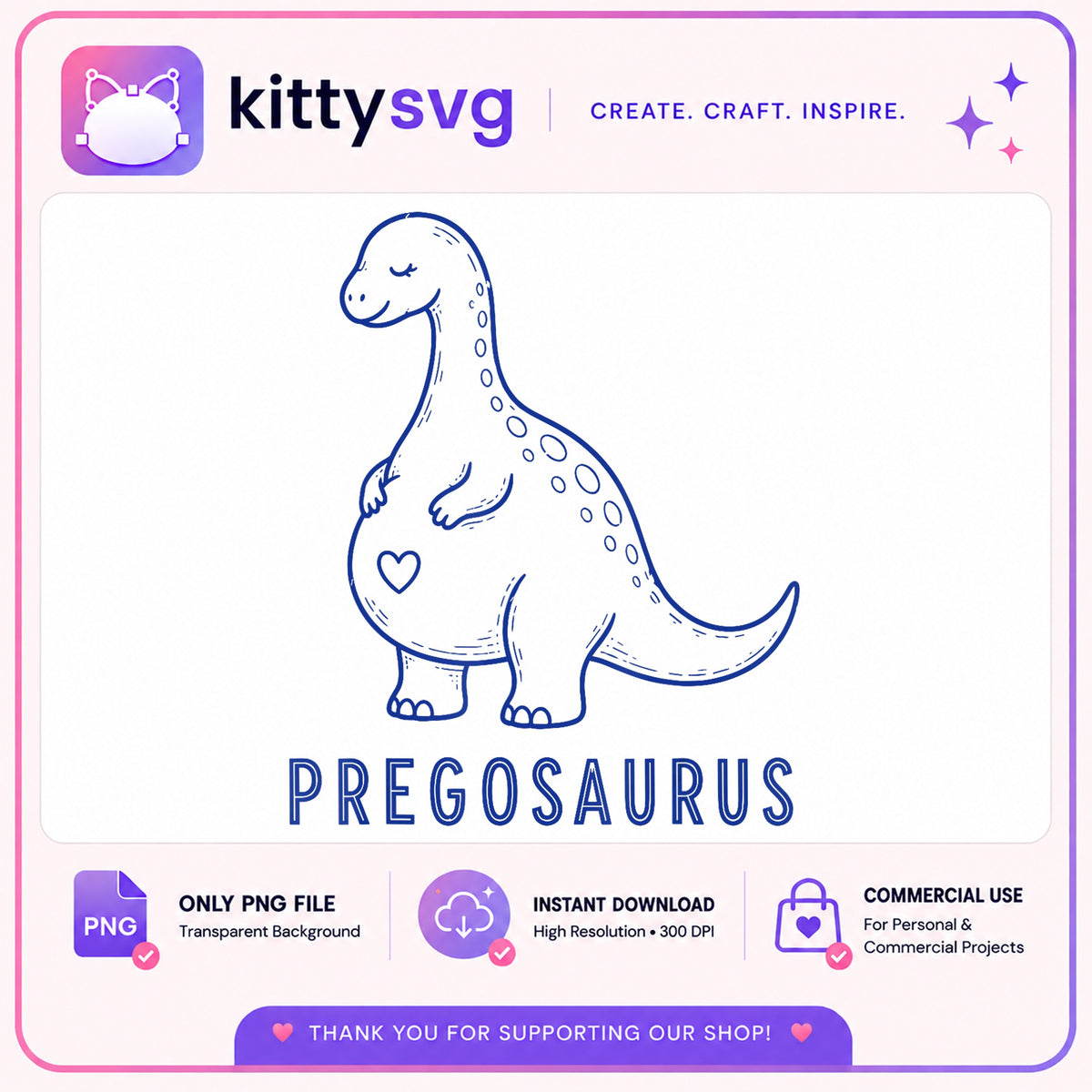 Pregosaurus PNG, Cute Pregnant Dinosaur PNG, Mama Dino PNG