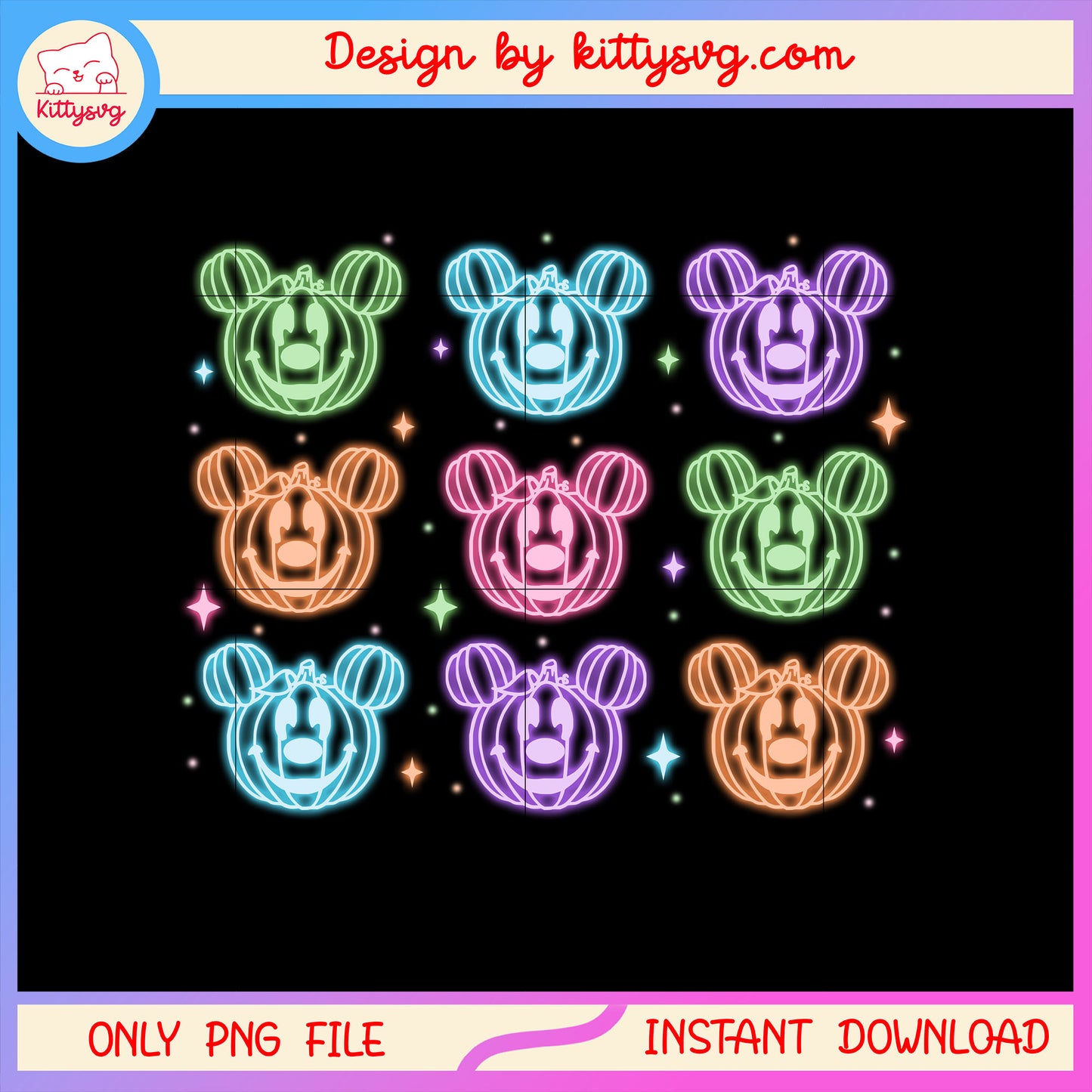 Pumpkin mickey head design png, halloween mickey png