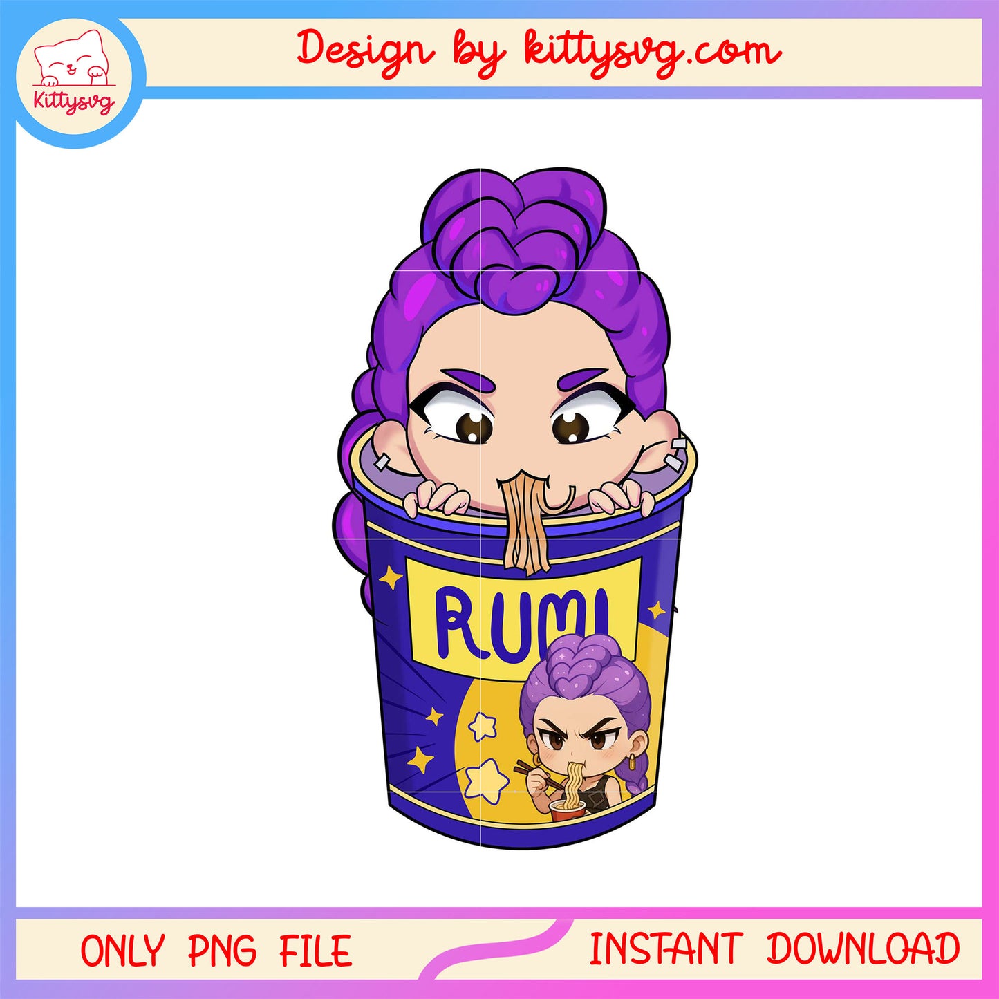 Ramen rumi hunter logo design png, huntrix png, kpop hunters png