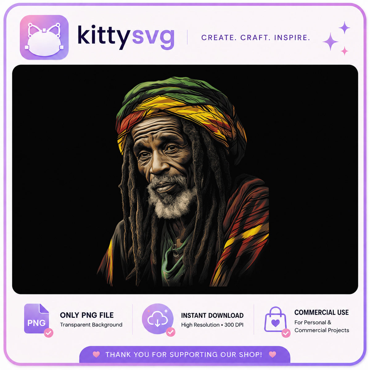 Rastafarian Man With Dreadlocks PNG, Reggae Culture PNG, Jamaica PNG