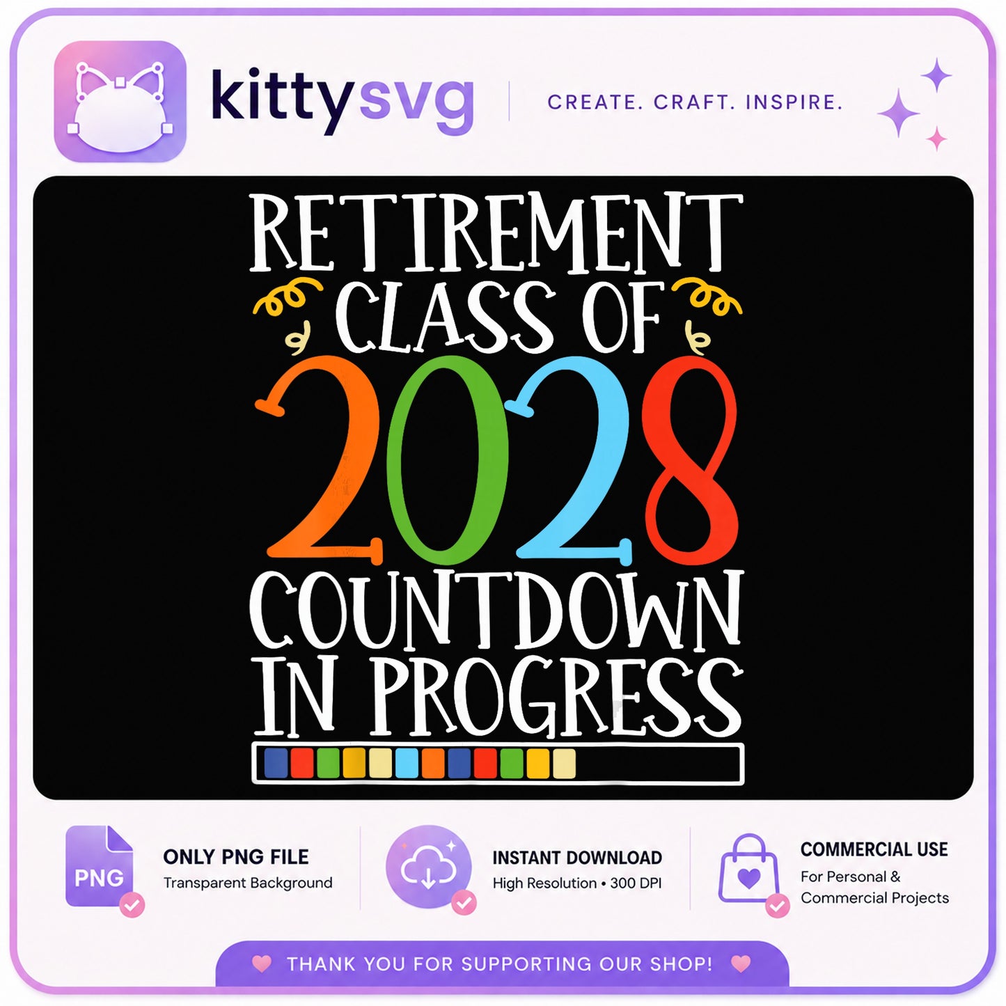Retirement Class Of 2028 PNG, Countdown In Progress, Retirement PNG