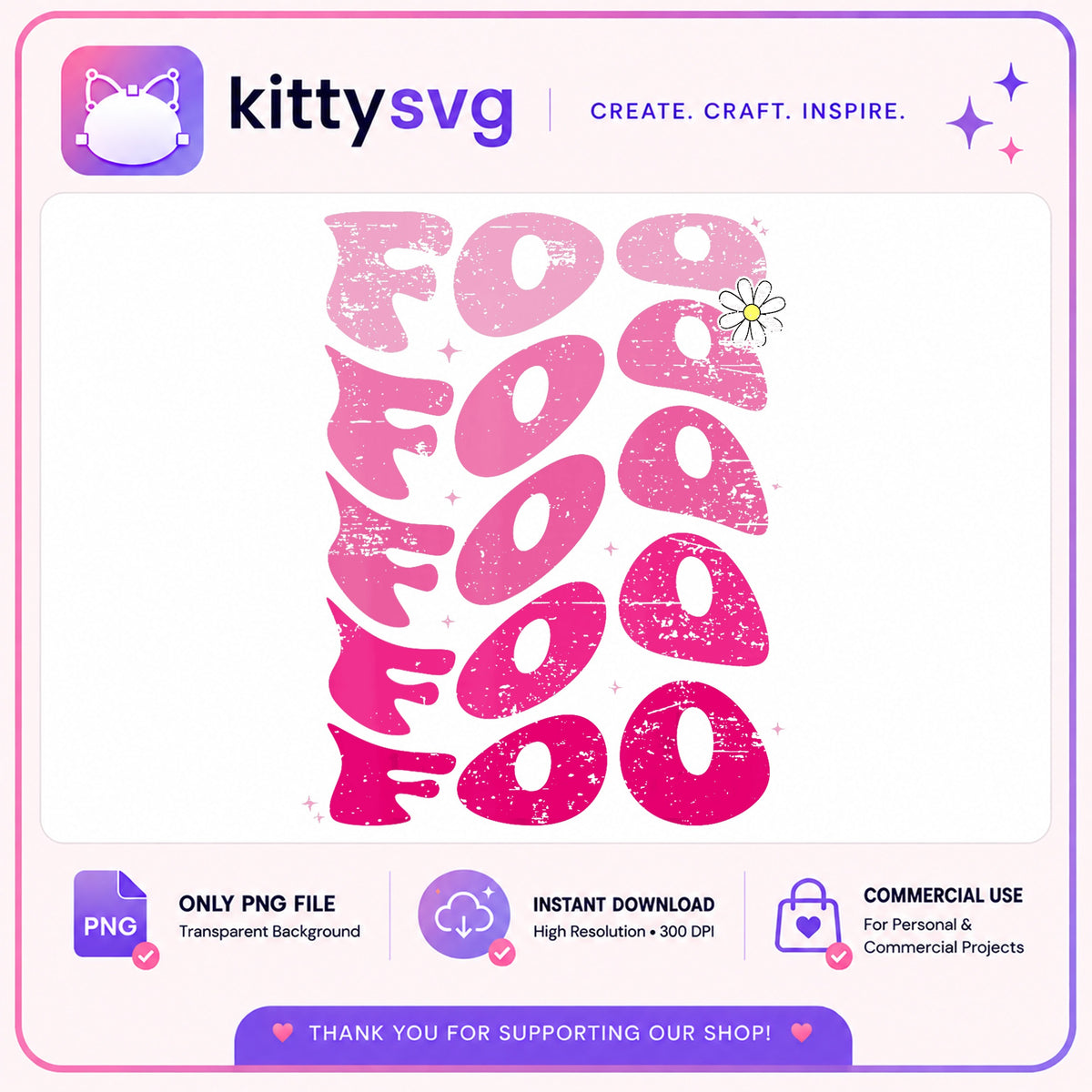 Retro Groovy Foo Foo PNG, Pink Wavy Text Design PNG, Trendy PNG