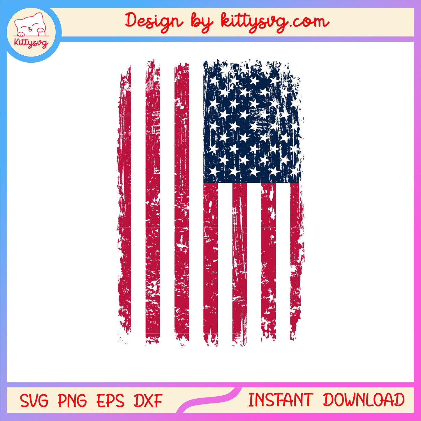 Retro america flag design svg, america flag svg, trending svg