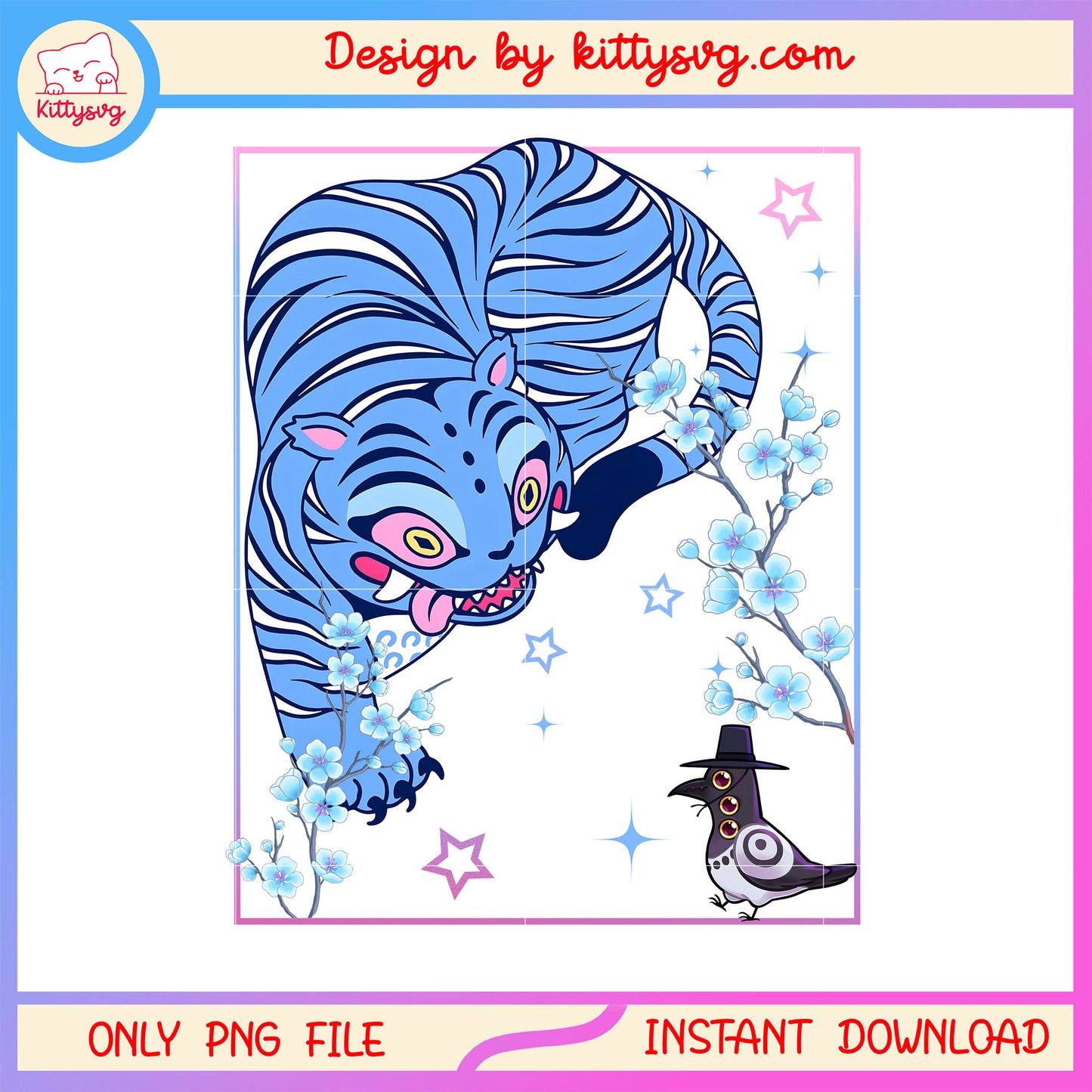 Retro derpy tiger x sussie characters png, demon hunter kpop png