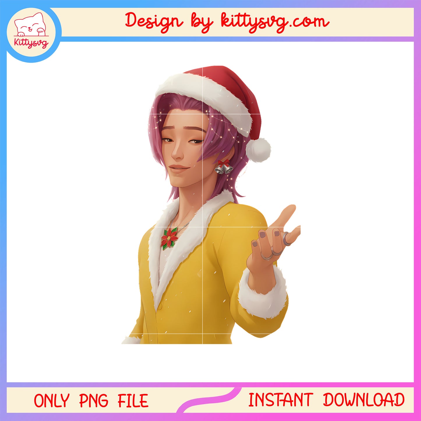 Romance santa hat saja boys christmas png, romance saja boys png