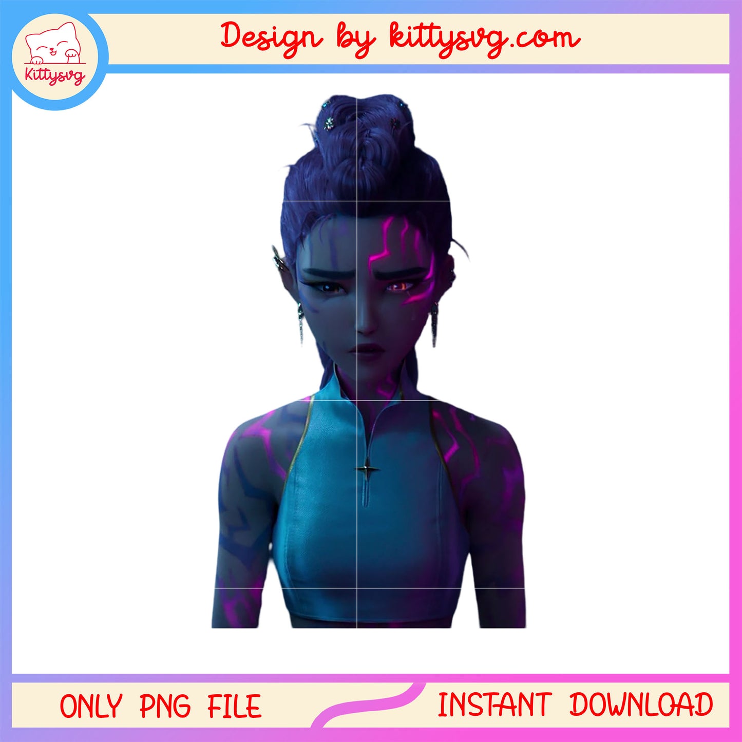 Rumi hunter form design png, rumi kpop demon huntes png