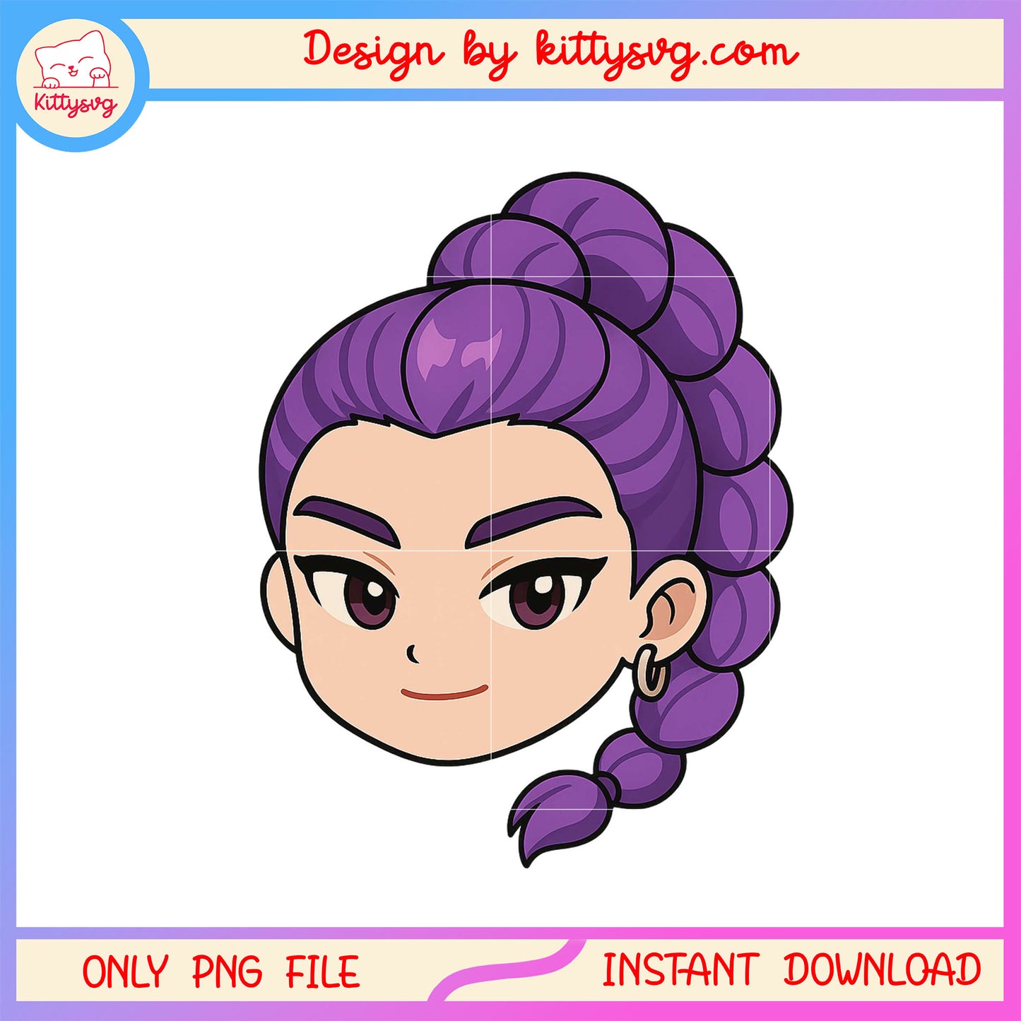 Rumi huntrix girl group face design png, kpop group png, netflix movies png