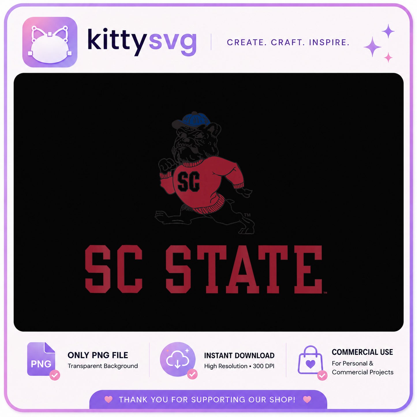 SC State Bulldogs PNG, South Carolina State University PNG, HBCU PNG