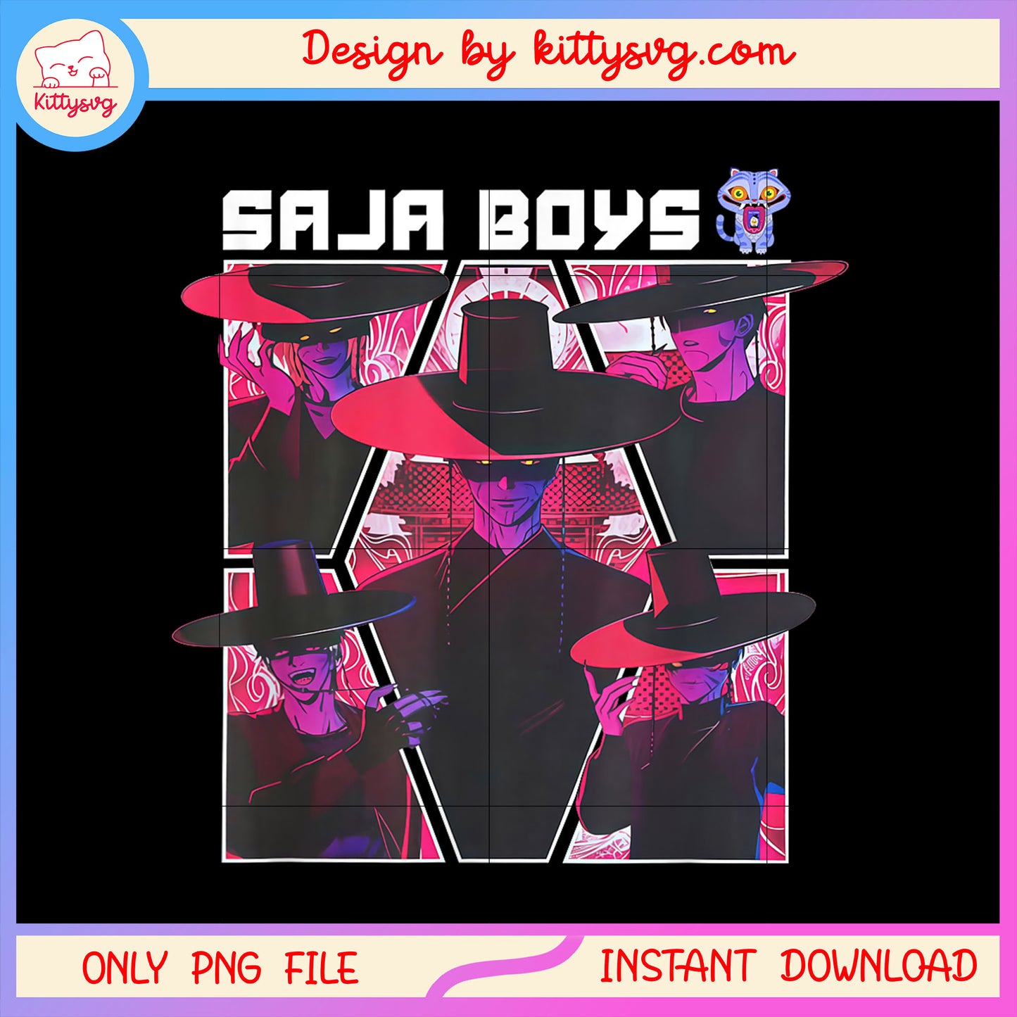 Saja boys jinu demon type design png, the saja boys png
