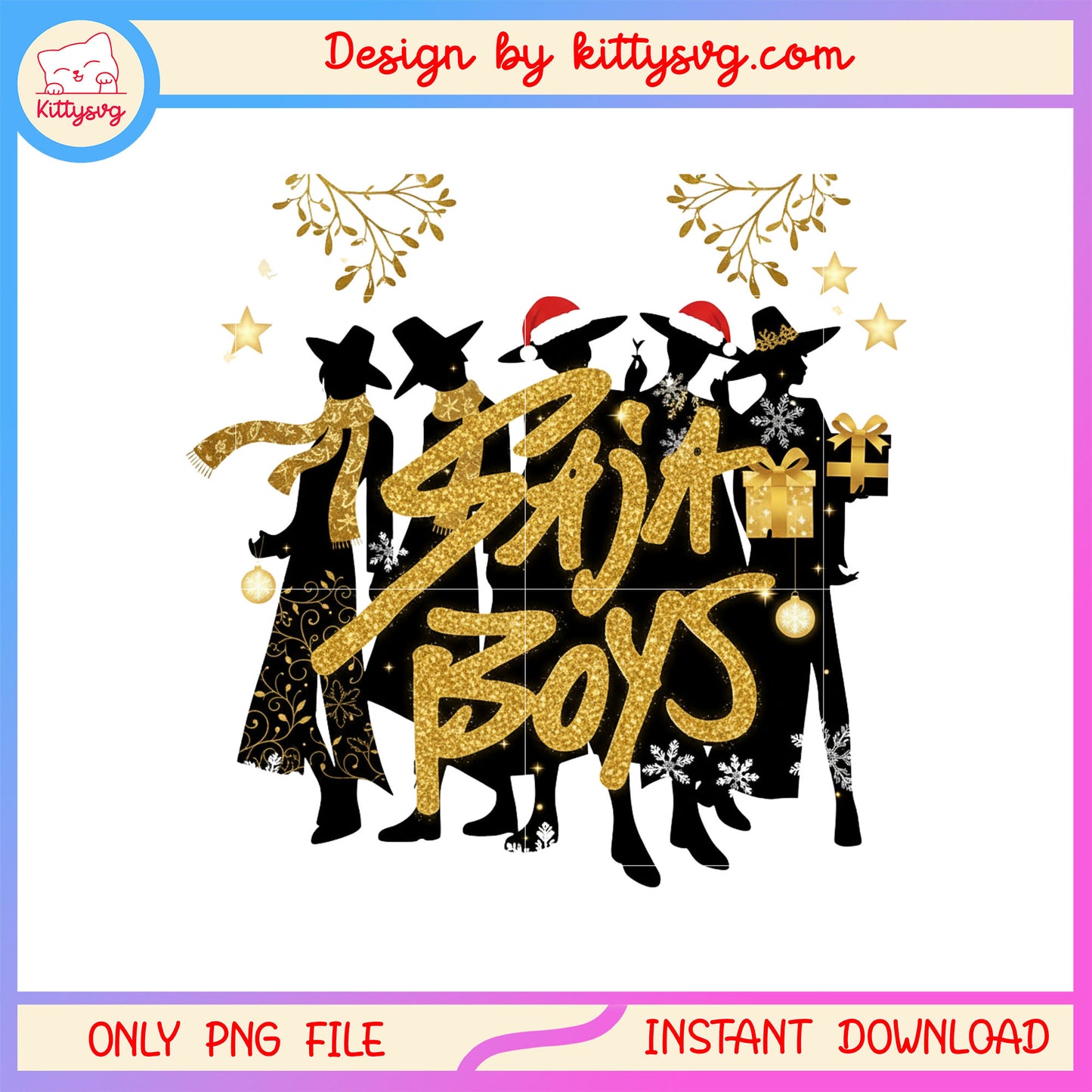 Saja boys kpop your idol christmas png, kpop boy groups png