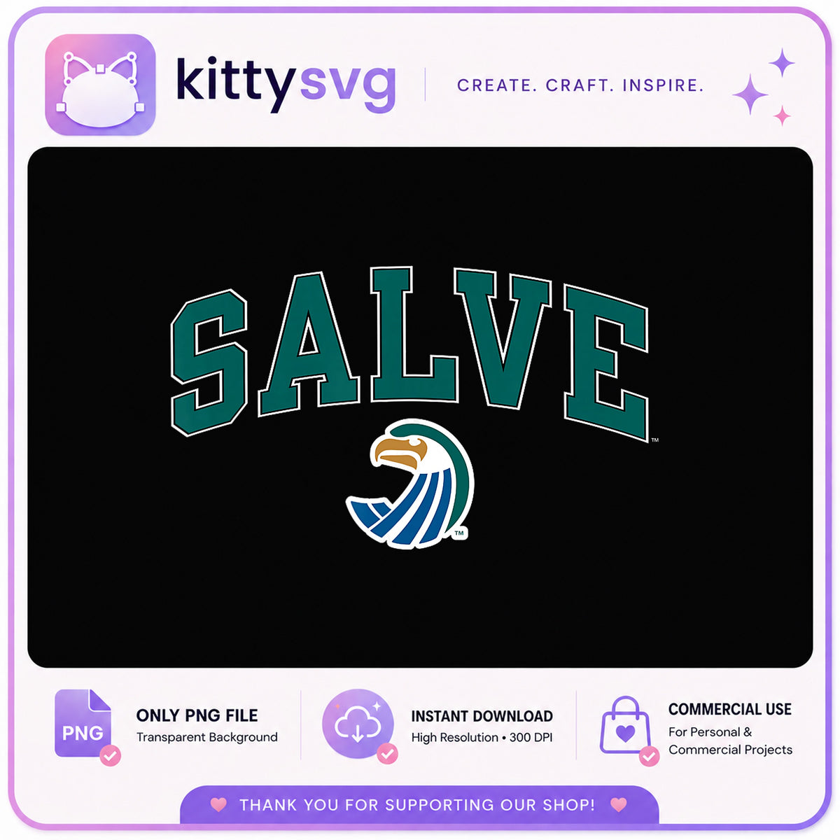 Salve Regina University PNG, College Seahawks Logo PNG, Instant Download PNG