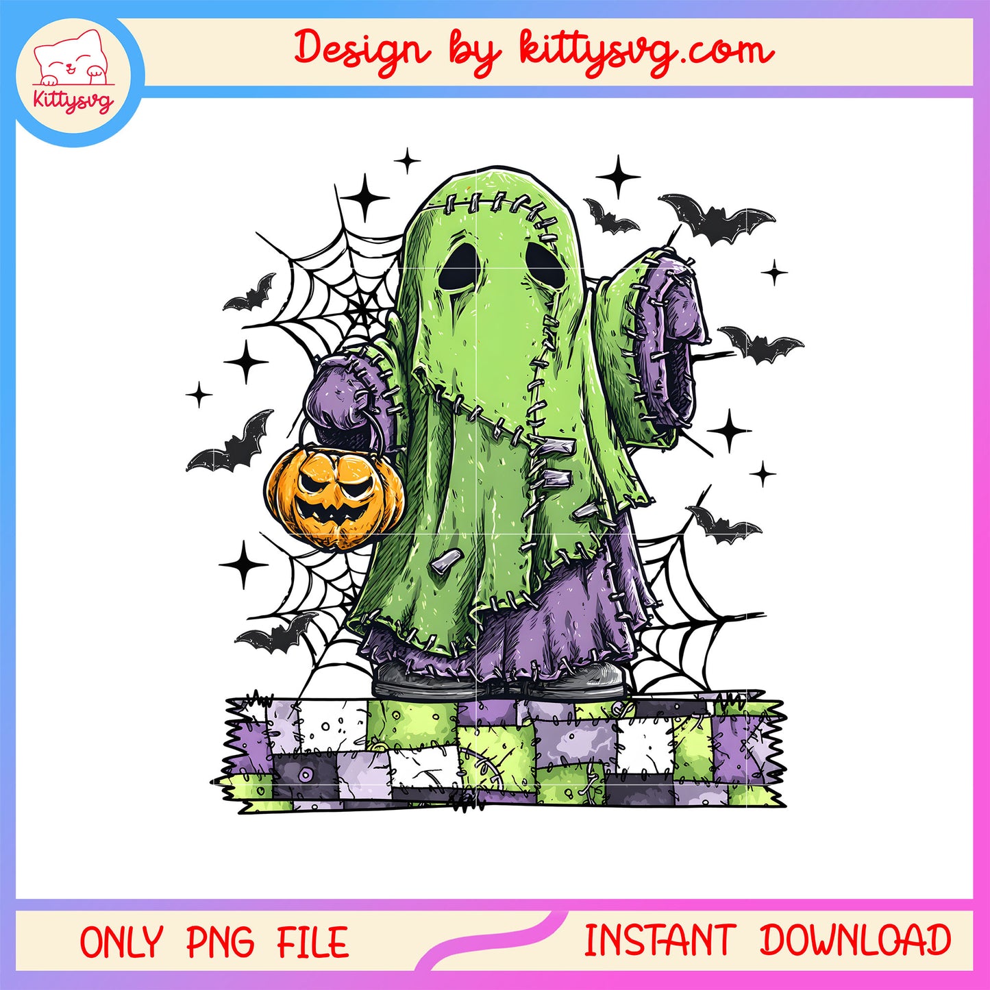 Scary halloween sheet ghost and pumpkin png, hulk character png