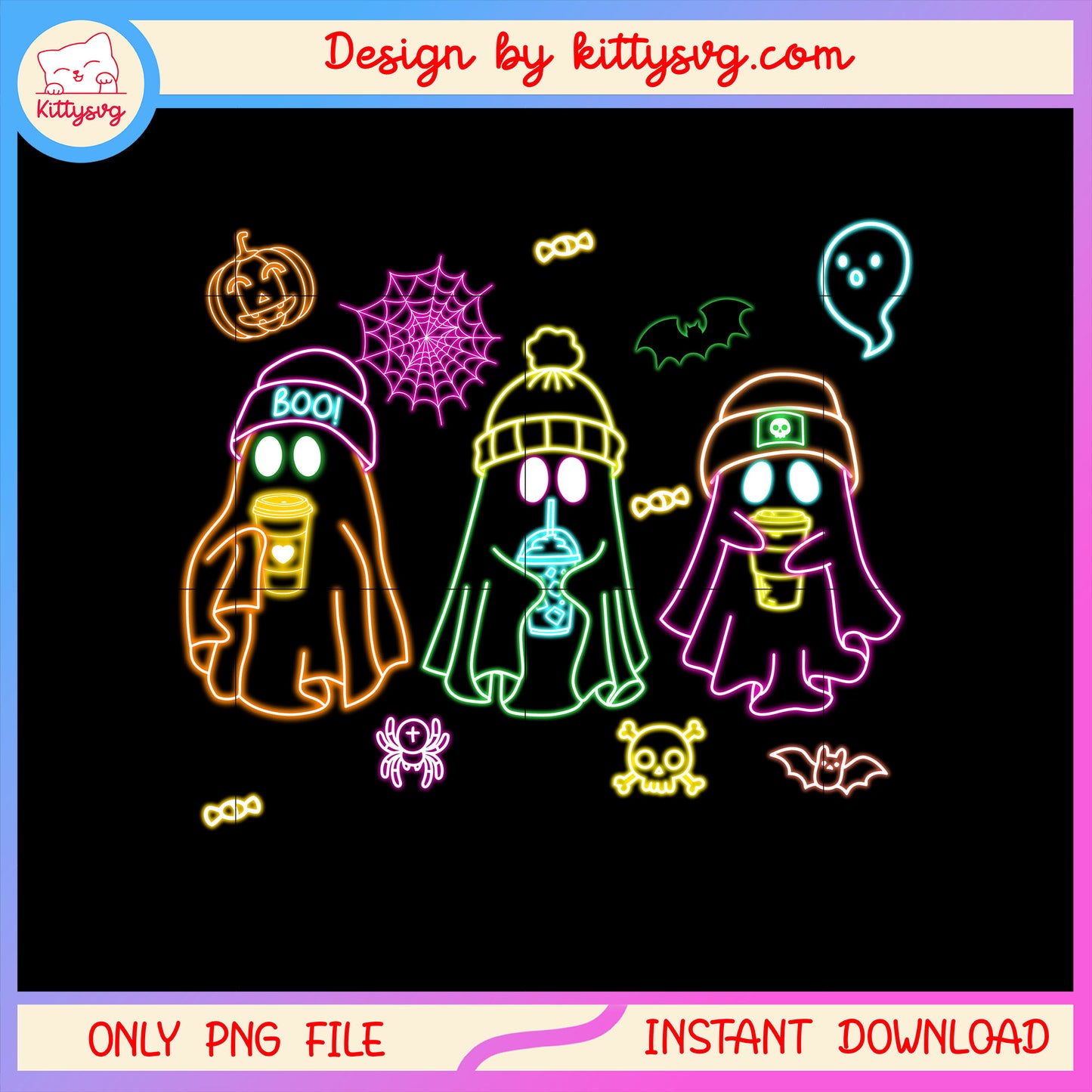 Sheet ghost drink coffee halloween png, halloween day png