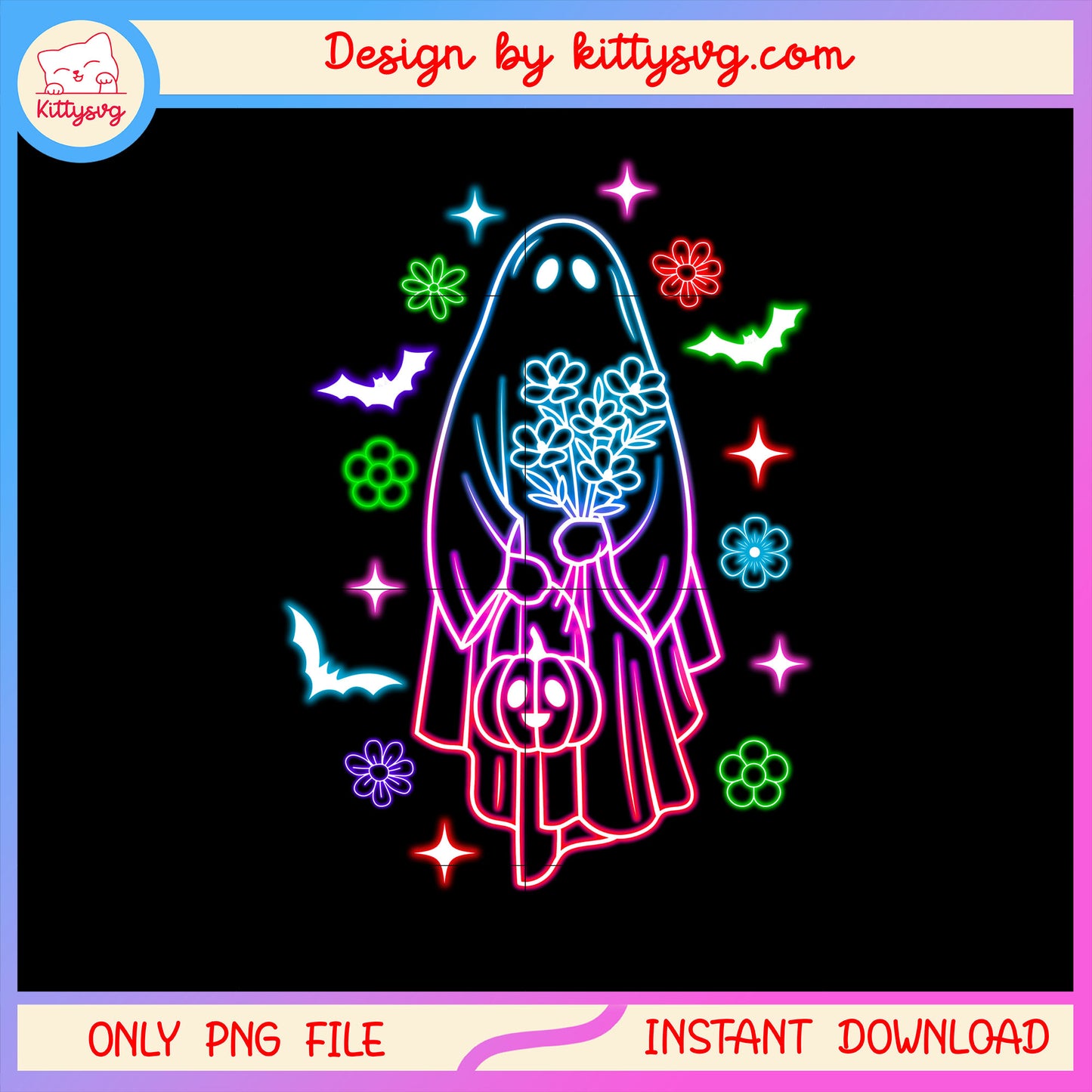 Sheet ghost halloween flower png, ghost halloween decor png