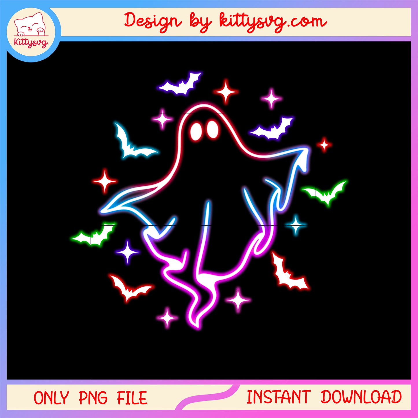 Sheet ghost halloween neon design png, halloween ghost decoration png