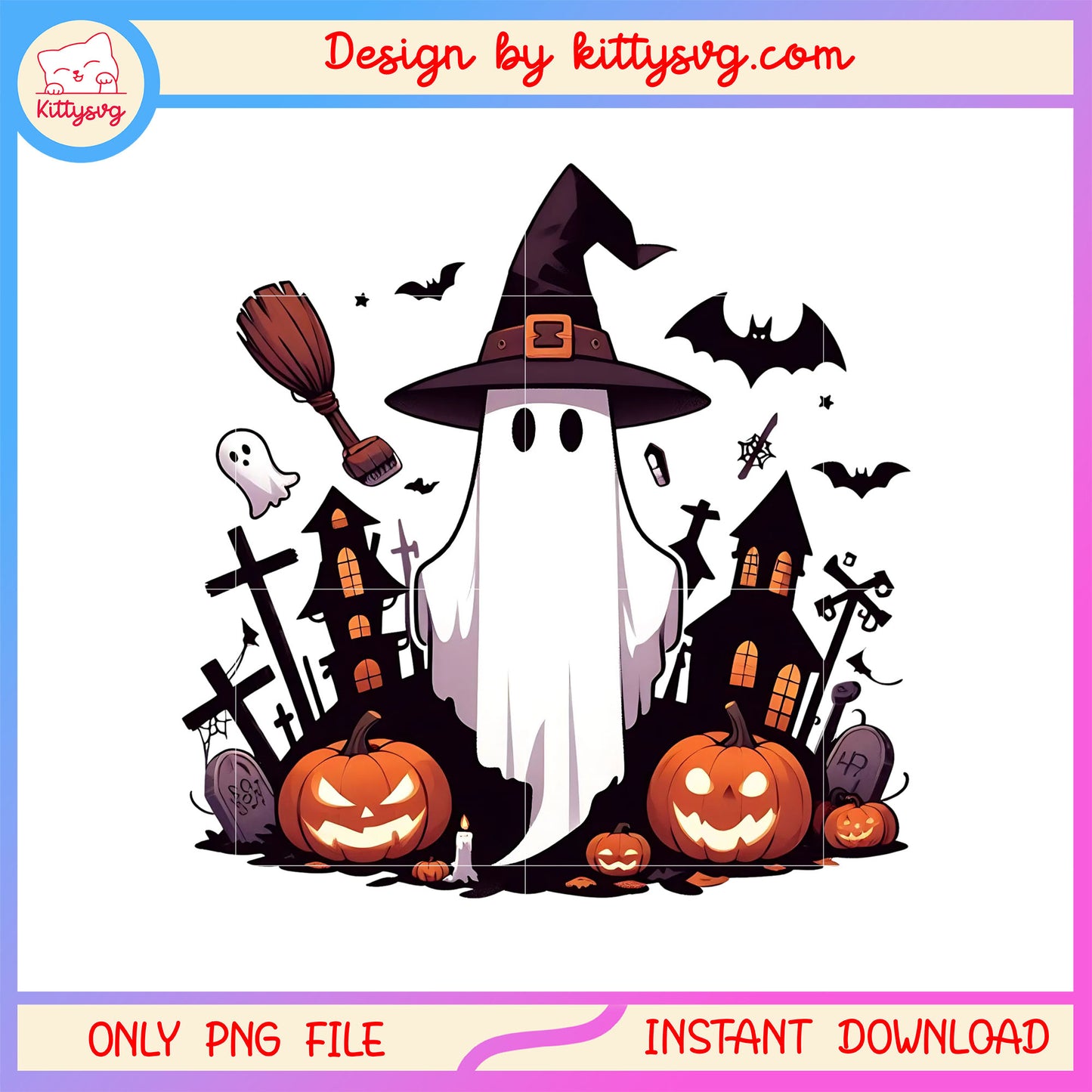 Sheet ghost halloween town design png, halloween art png