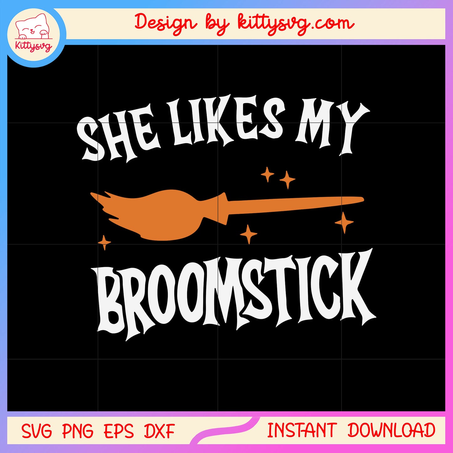 She likes my broomstick design svg, broomstick putter svg