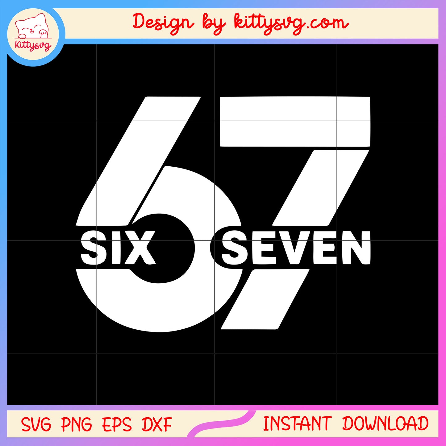 Six seven meme numbers design svg, seven seven six svg