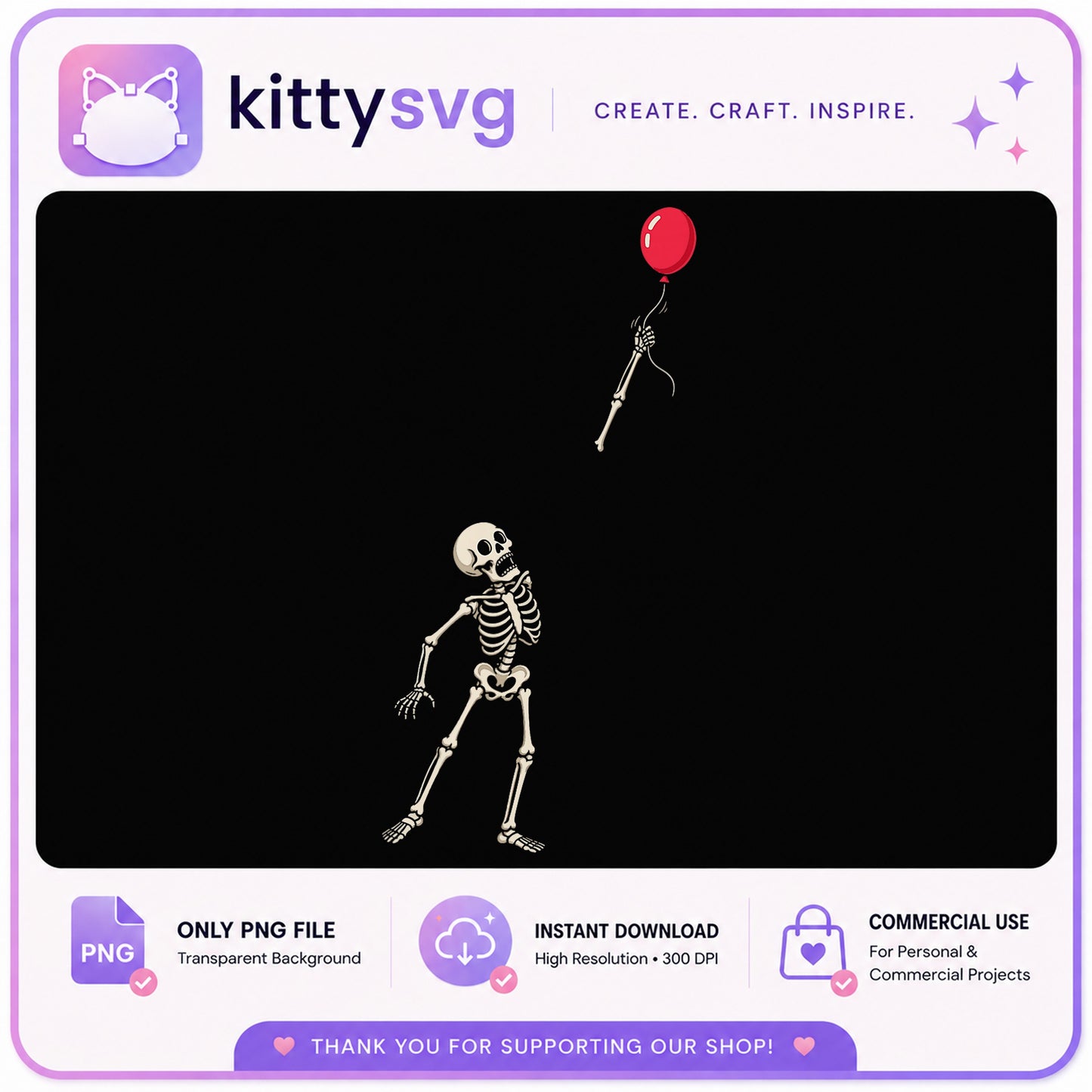 Skeleton With Red Balloon PNG, Halloween Skeleton PNG, Spooky PNG