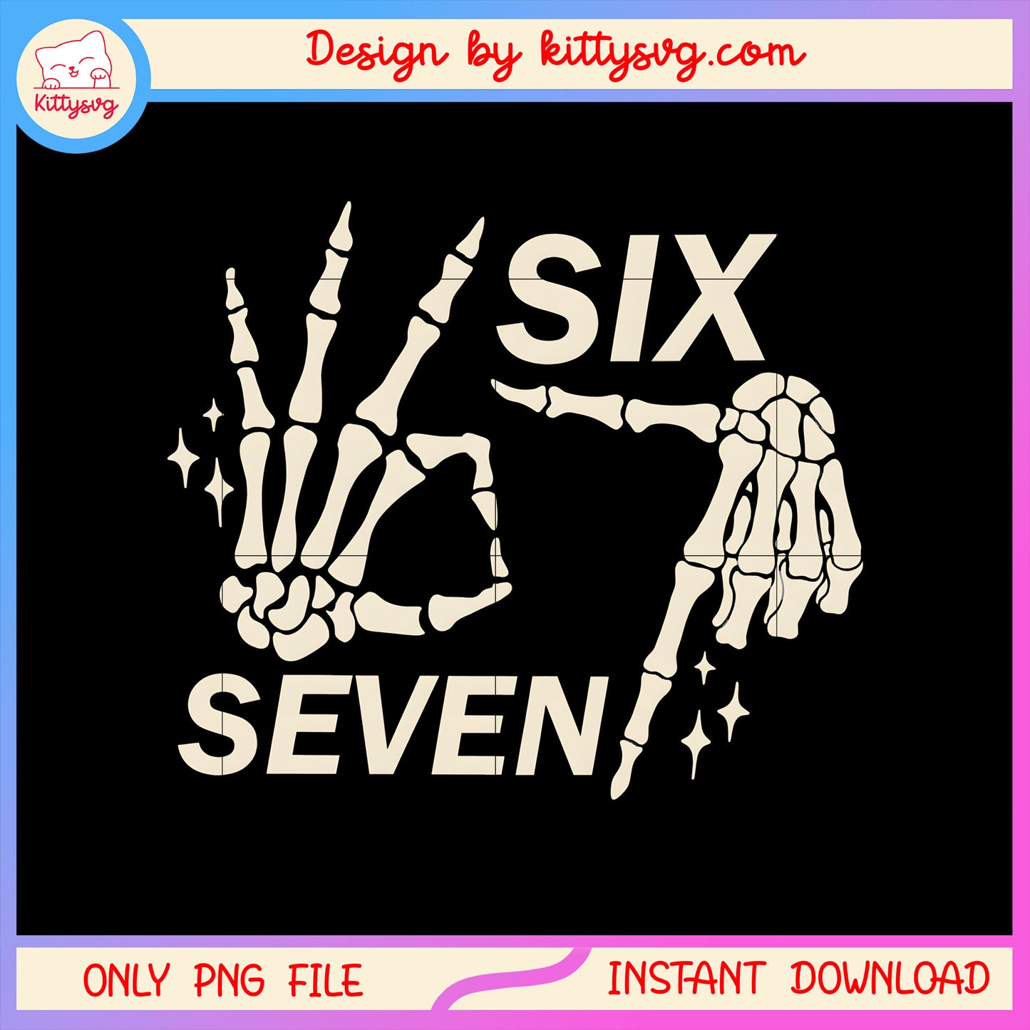 Skeleton six seven meme design png, 67 trend png, trend png