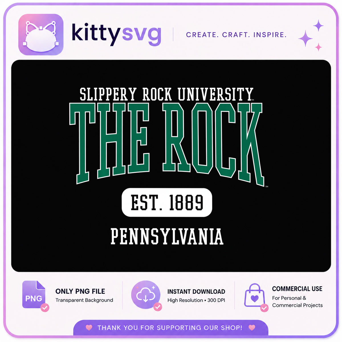 Slippery Rock University PNG, The Rock Pennsylvania PNG, College PNG