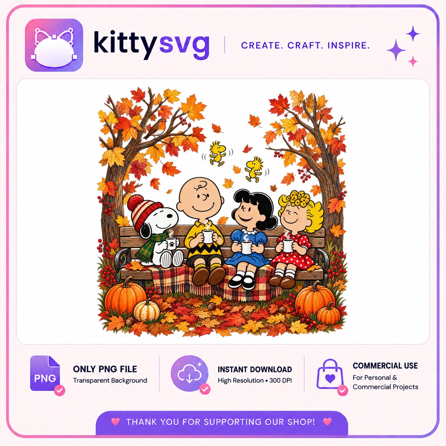 Snoopy And Friends Fall PNG, Charlie Brown Autumn, Peanuts PNG