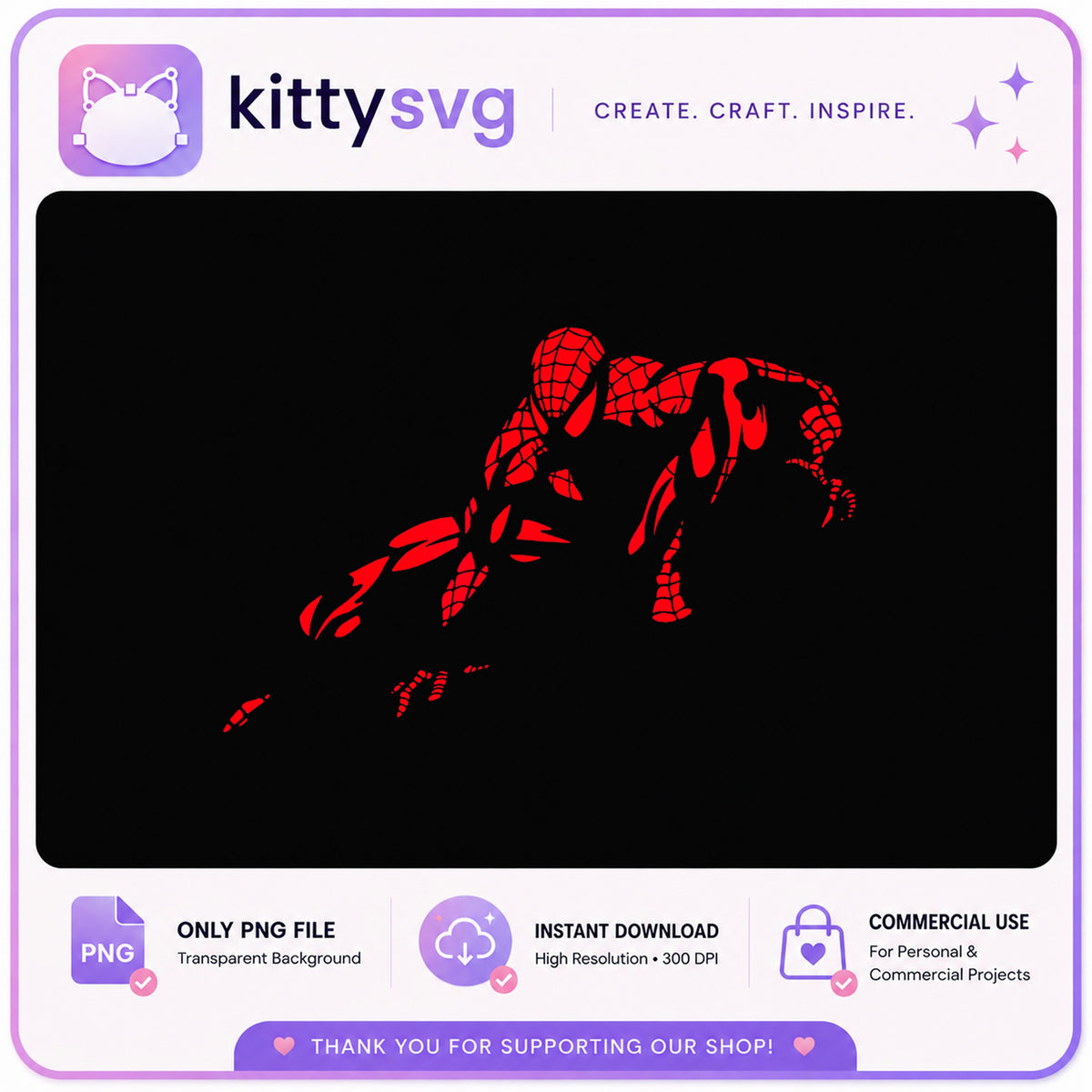 Spider-Man Crouching PNG, Marvel Hero Clipart, Superhero PNG