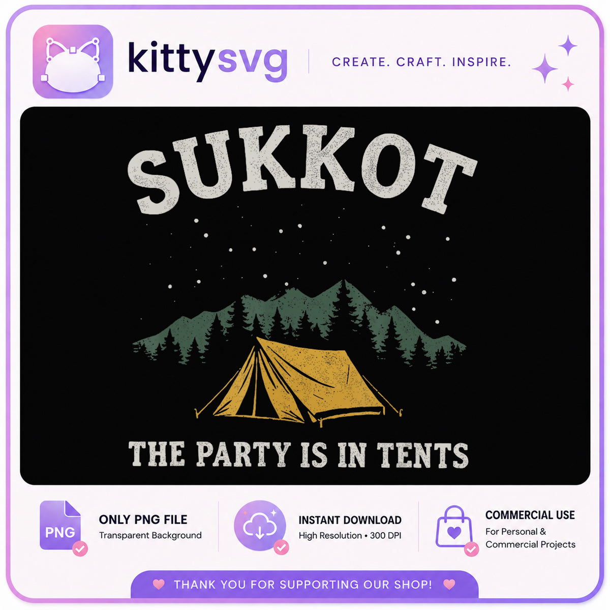 Sukkot The Party Is In Tents PNG, Jewish Holiday PNG, Camping PNG