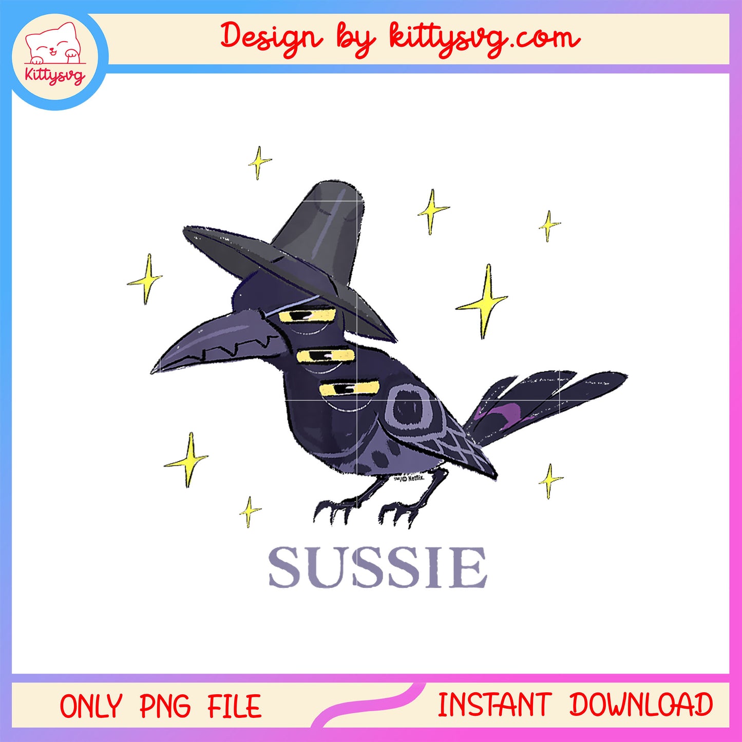 Sussie magpie character png, kpop demon hunters characters png