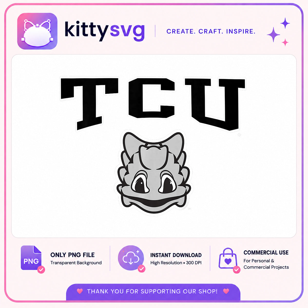 TCU Horned Frogs PNG, Texas Christian University PNG, College PNG