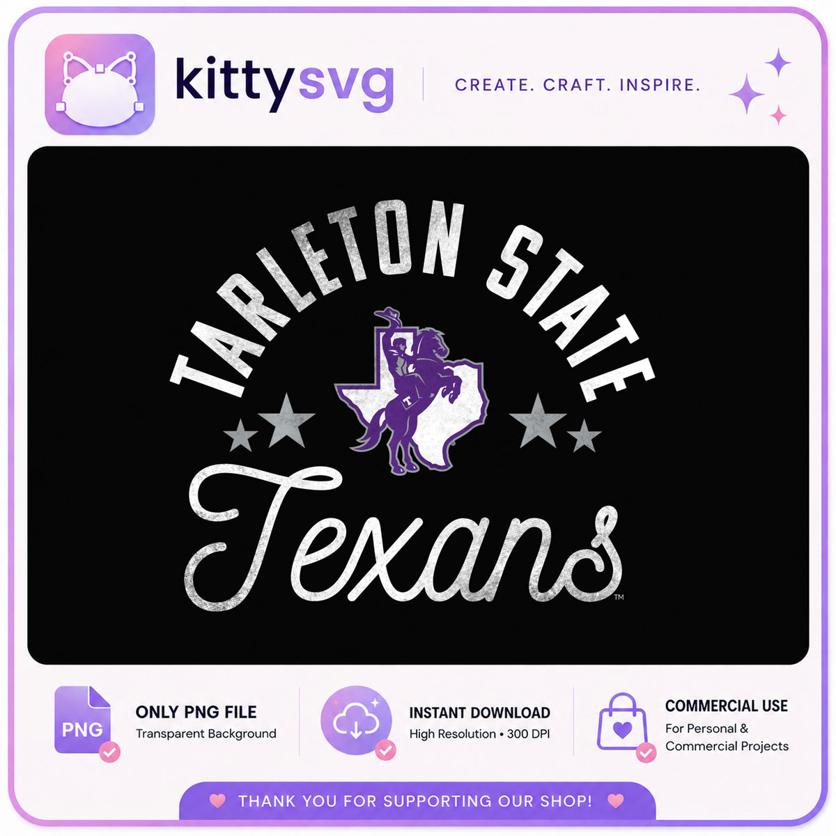 Tarleton State Texans PNG, College Football PNG, Texas PNG