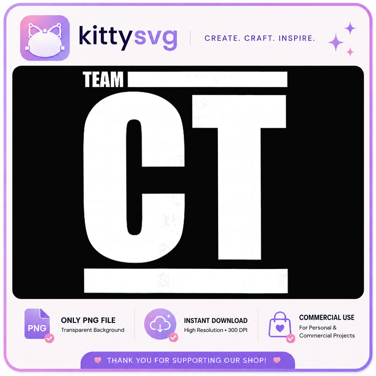 Team CT PNG, Connecticut Sports Team Shirt, Team CT PNG