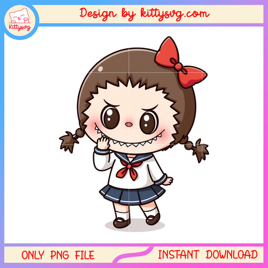 The baby girl labubu doll design png, labubu toy png, labubu monster png