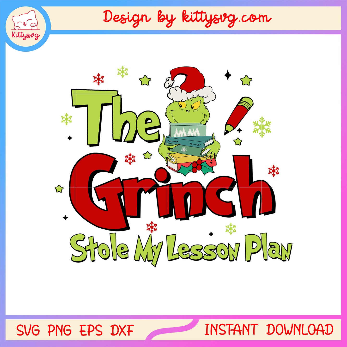 The grinch stole my lesson plan quote design svg, grinch svg