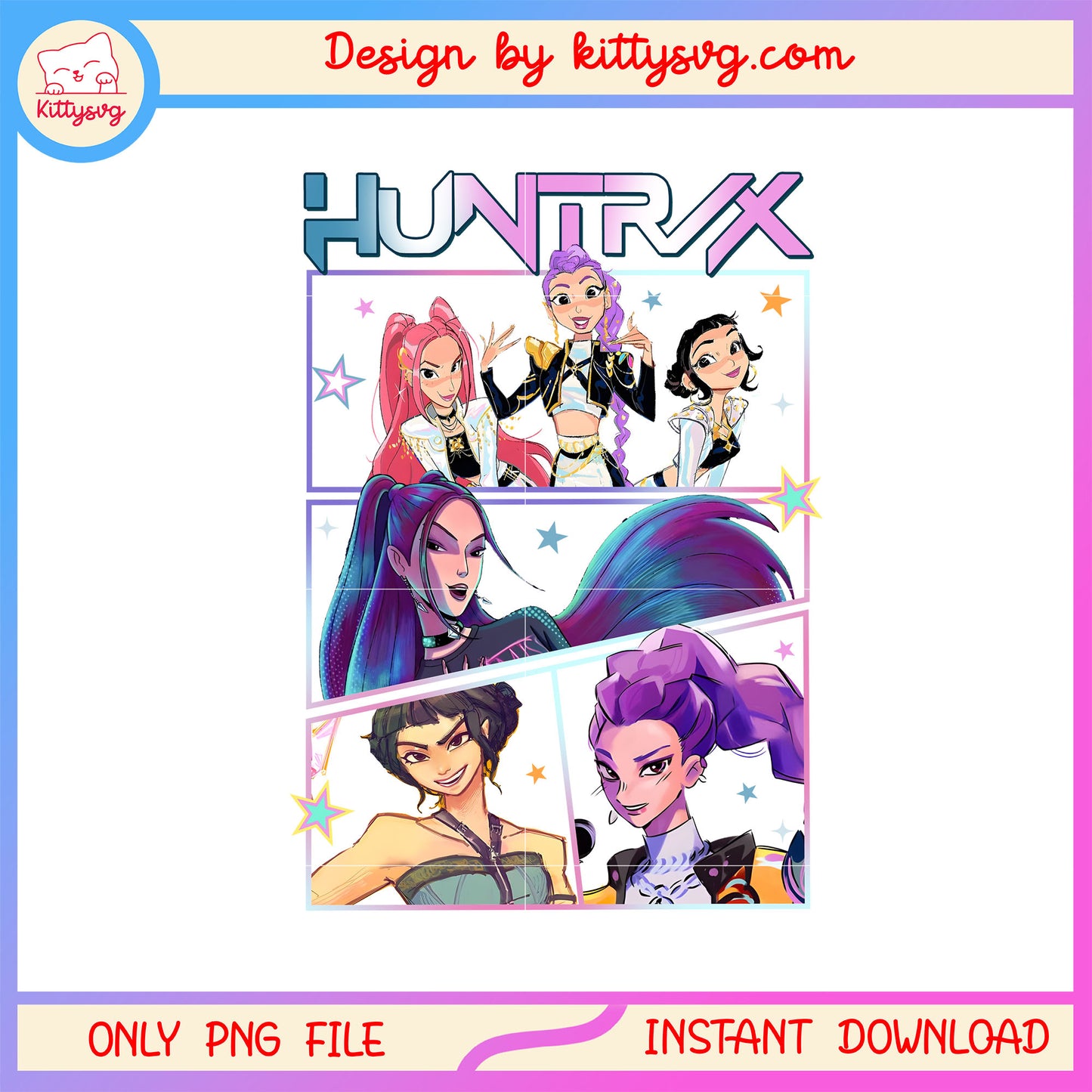 The huntric casts manga design png, kpop demon hunter png