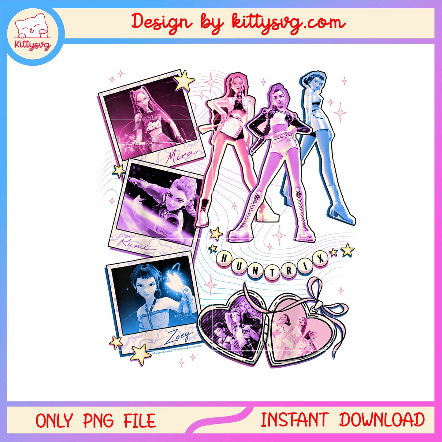 The huntrix photos design png, the huntrix png