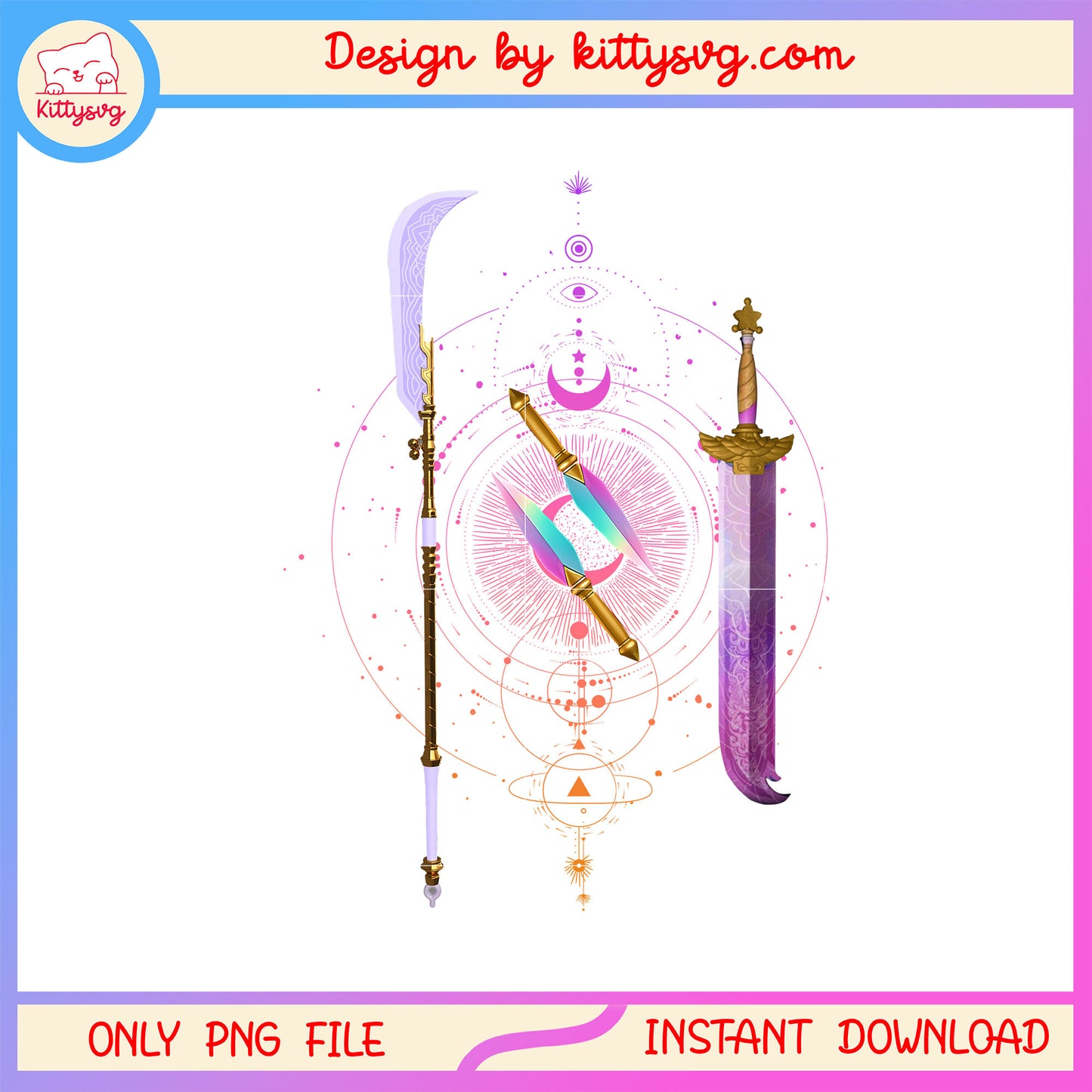 The huntrix weapon design png, huntrix group png, kpop png