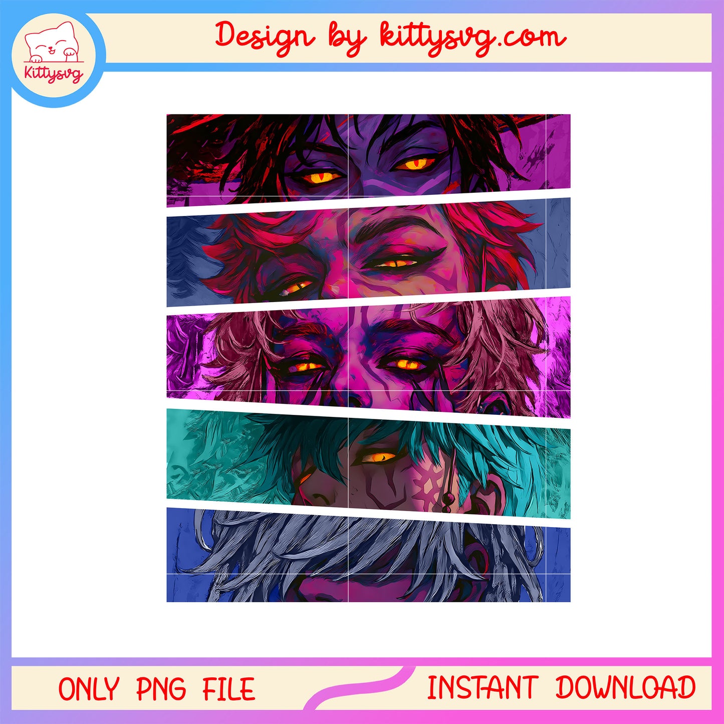 The saja boys demon eyes png, kpop demon hunters movie png