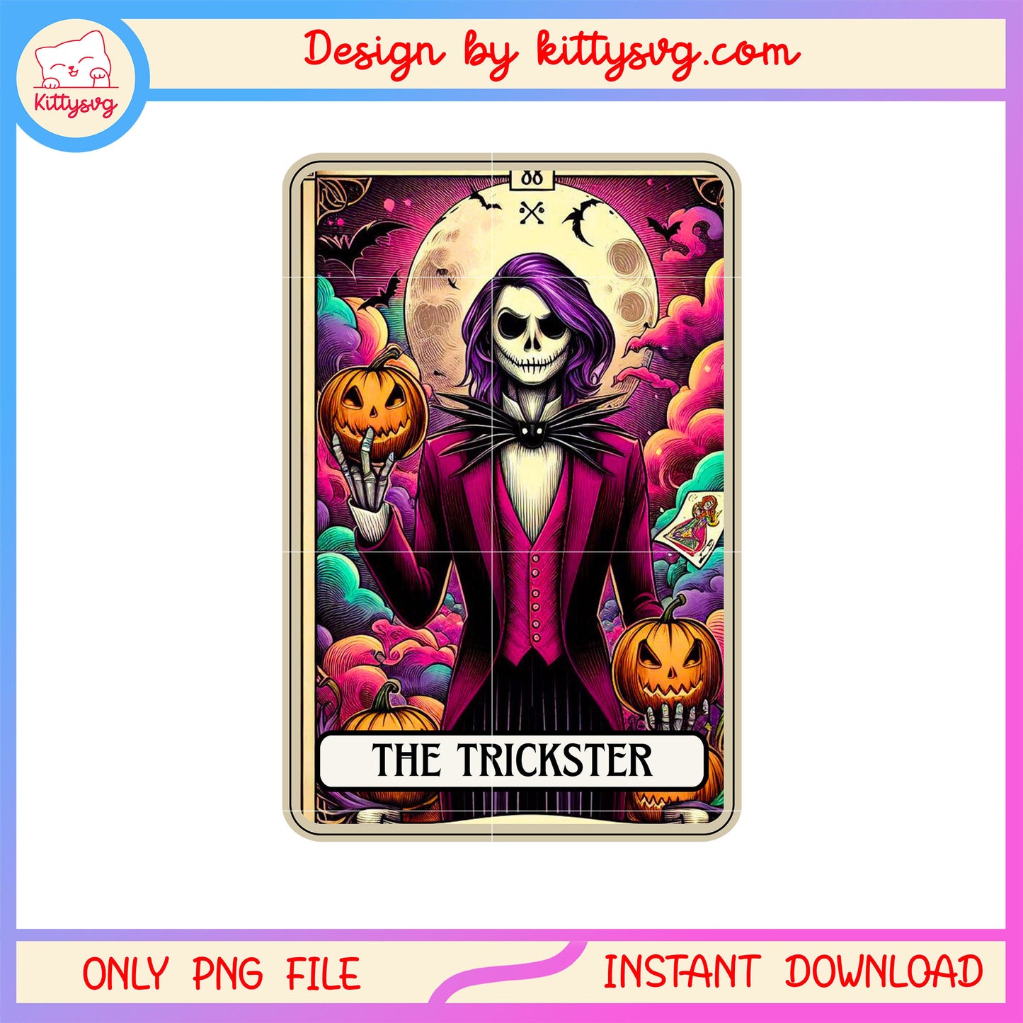 The trickster horror movie design png, horror halloween png