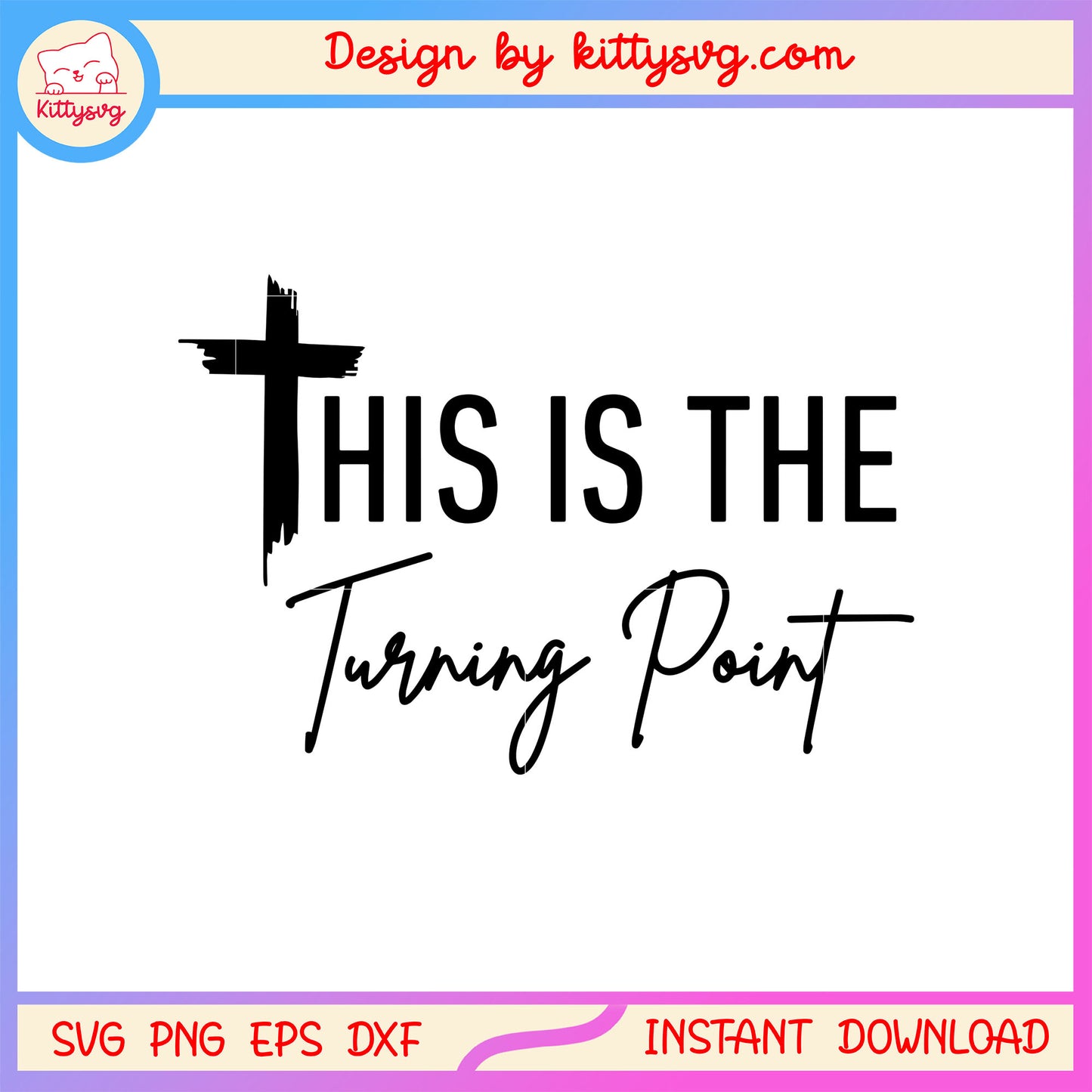 This is the turning paint text design svg, good quotes svg